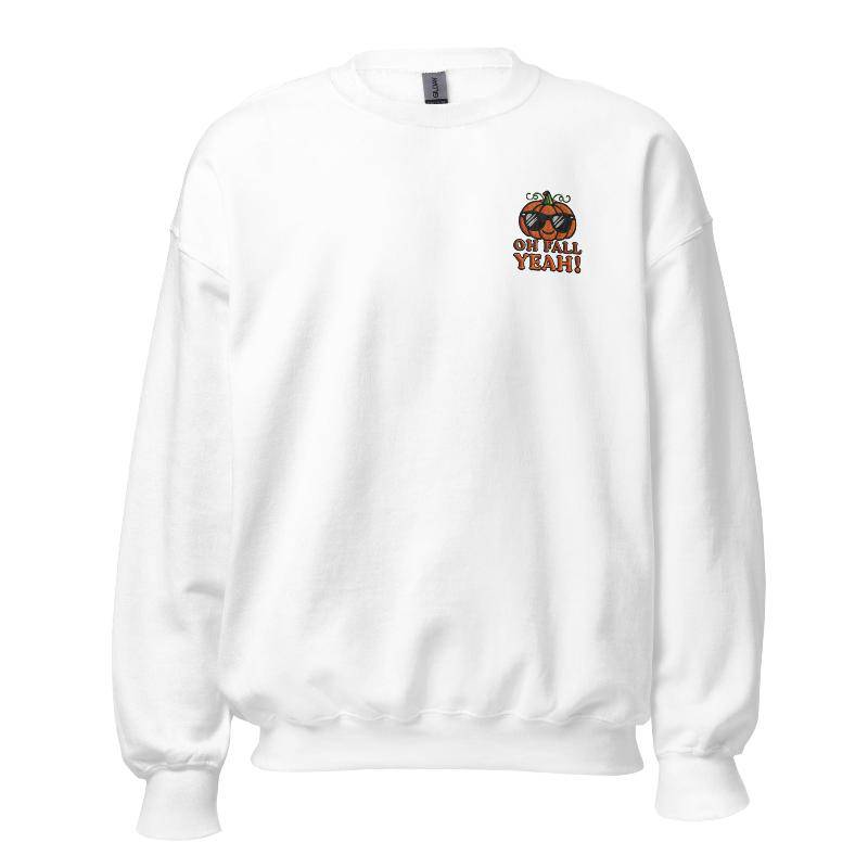 Unisex Fall Embroidered Sweatshirt – "Oh Fall, Yeah!" - Occasion Nation Studio