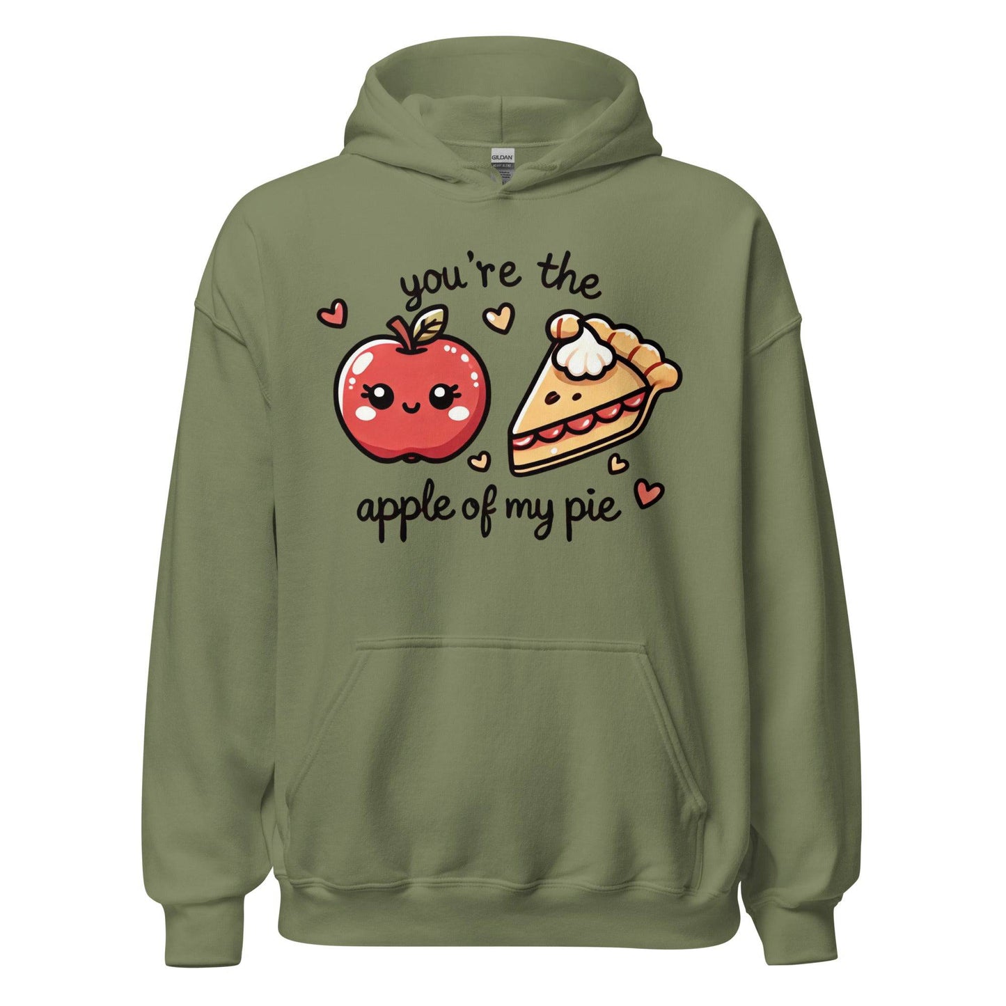 Unisex Fall Printed Hoodie – "You're The Apple Of My Pie" – Cozy Fall Hoodie for Apple Lovers" - Occasion Nation Studio