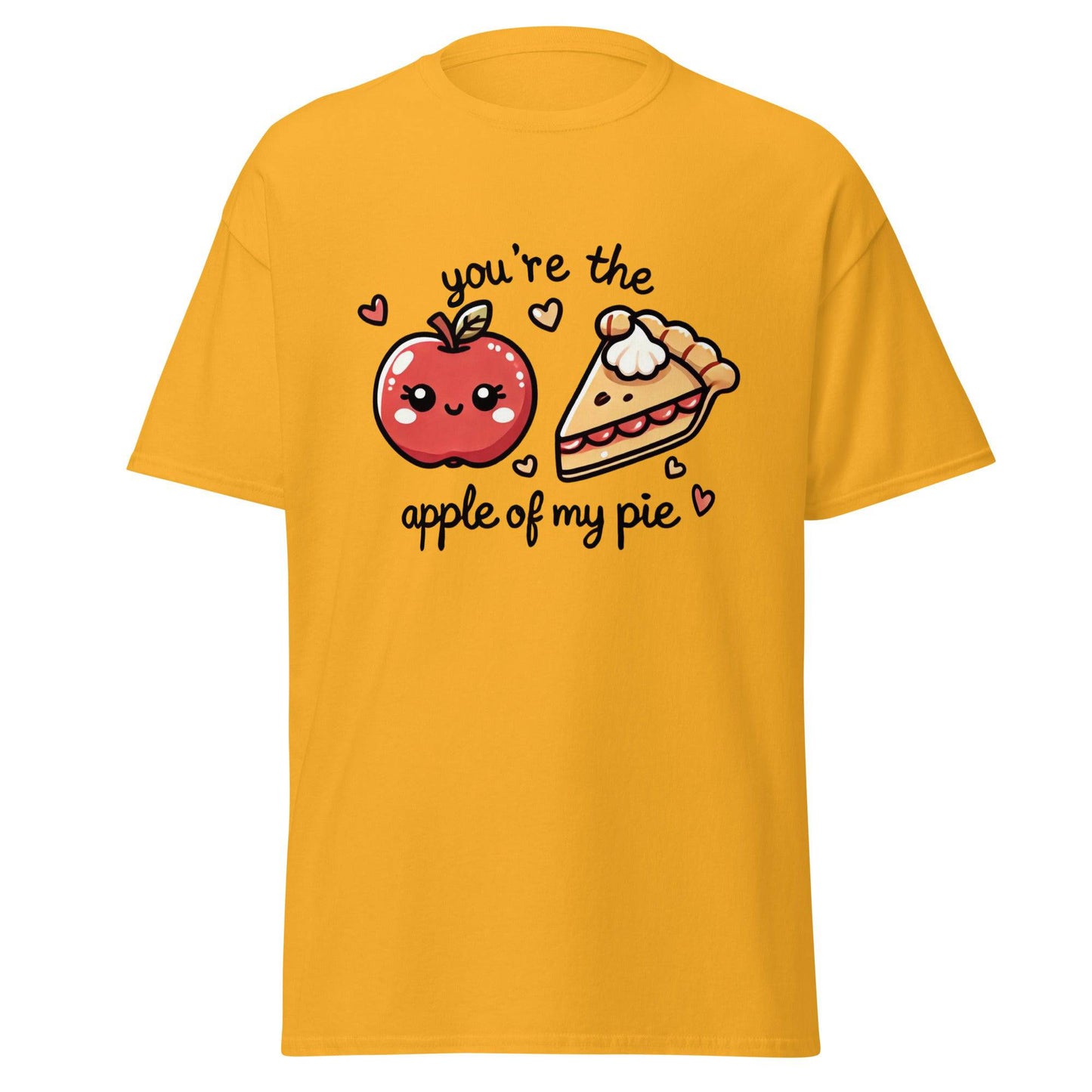 Unisex Fall Printed T-Shirt – "You're The Apple Of My Pie" – Fun Fall Graphic Tee for Apple Lovers" - Occasion Nation Studio