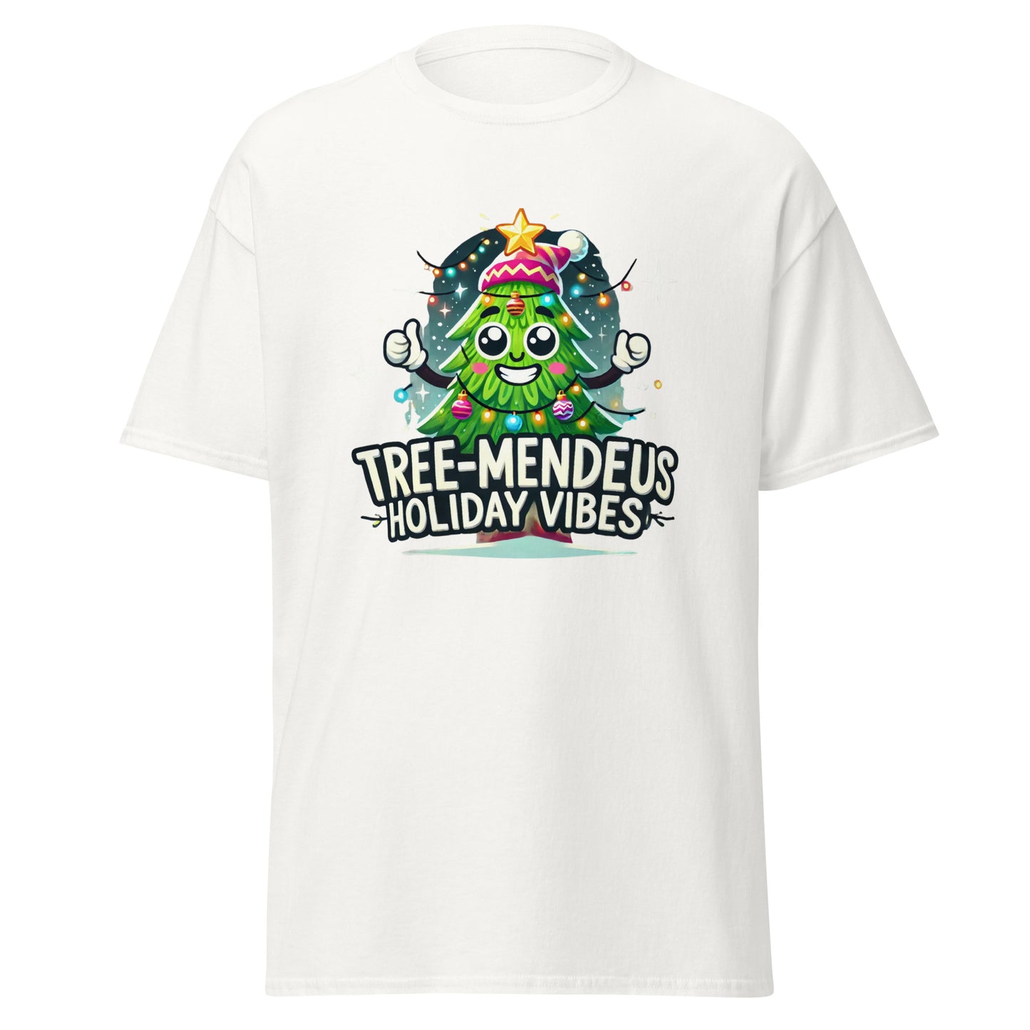 Tree-Mendeus Holiday Vibes! Funny Christmas Tree T-Shirt – Festive Holiday Outfit & Seasonal Clothing - Occasion Nation Studio