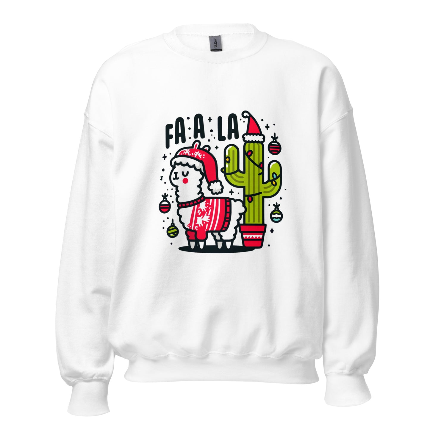 Fa La La Lama Funny Christmas Sweatshirt – Cozy Holiday Outfit & Seasonal Clothing - Occasion Nation Studio