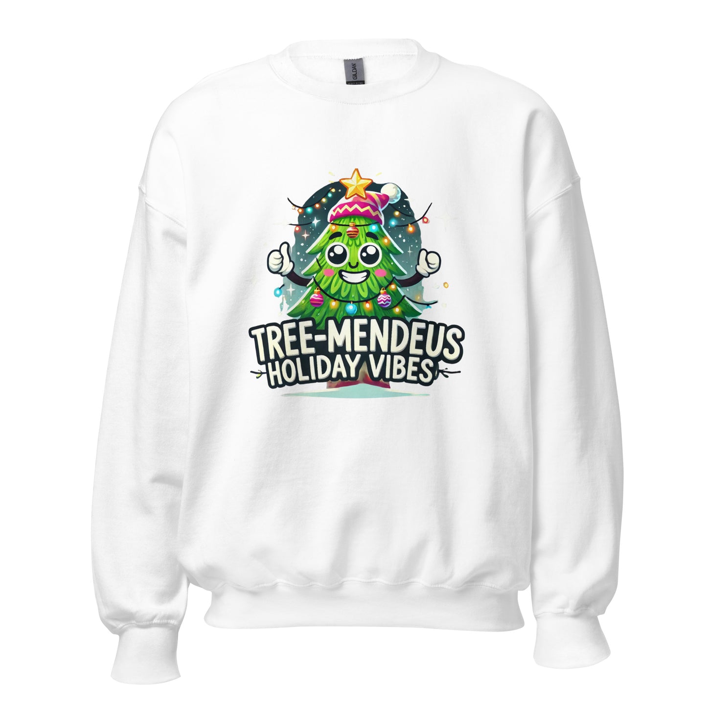 Tree-Mendeus Holiday Vibes! Funny Christmas Tree Sweatshirt – Festive Holiday Outfit & Seasonal Clothing - Occasion Nation Studio