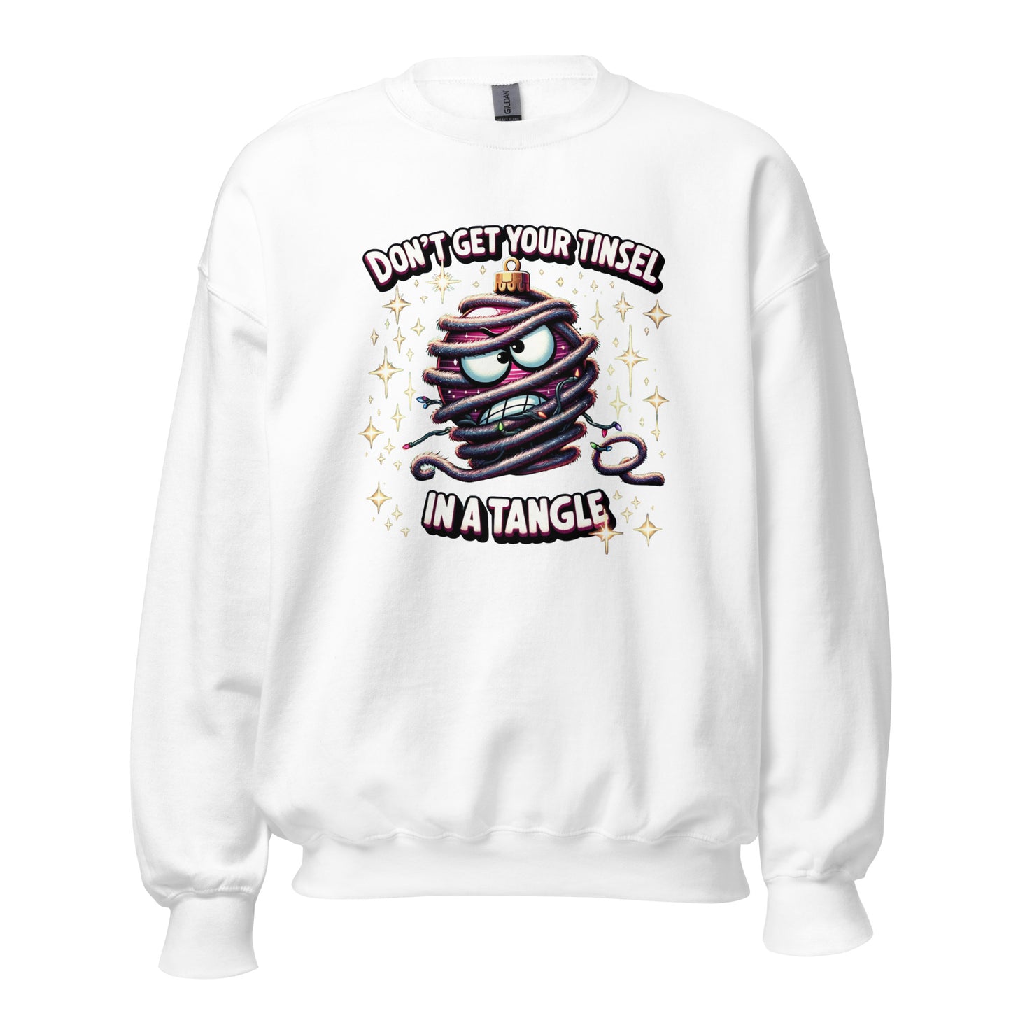 Don’t Get Your Tinsel in a Tangle Funny Christmas Sweatshirt – Festive Holiday Outfit & Seasonal Clothing - Occasion Nation Studio