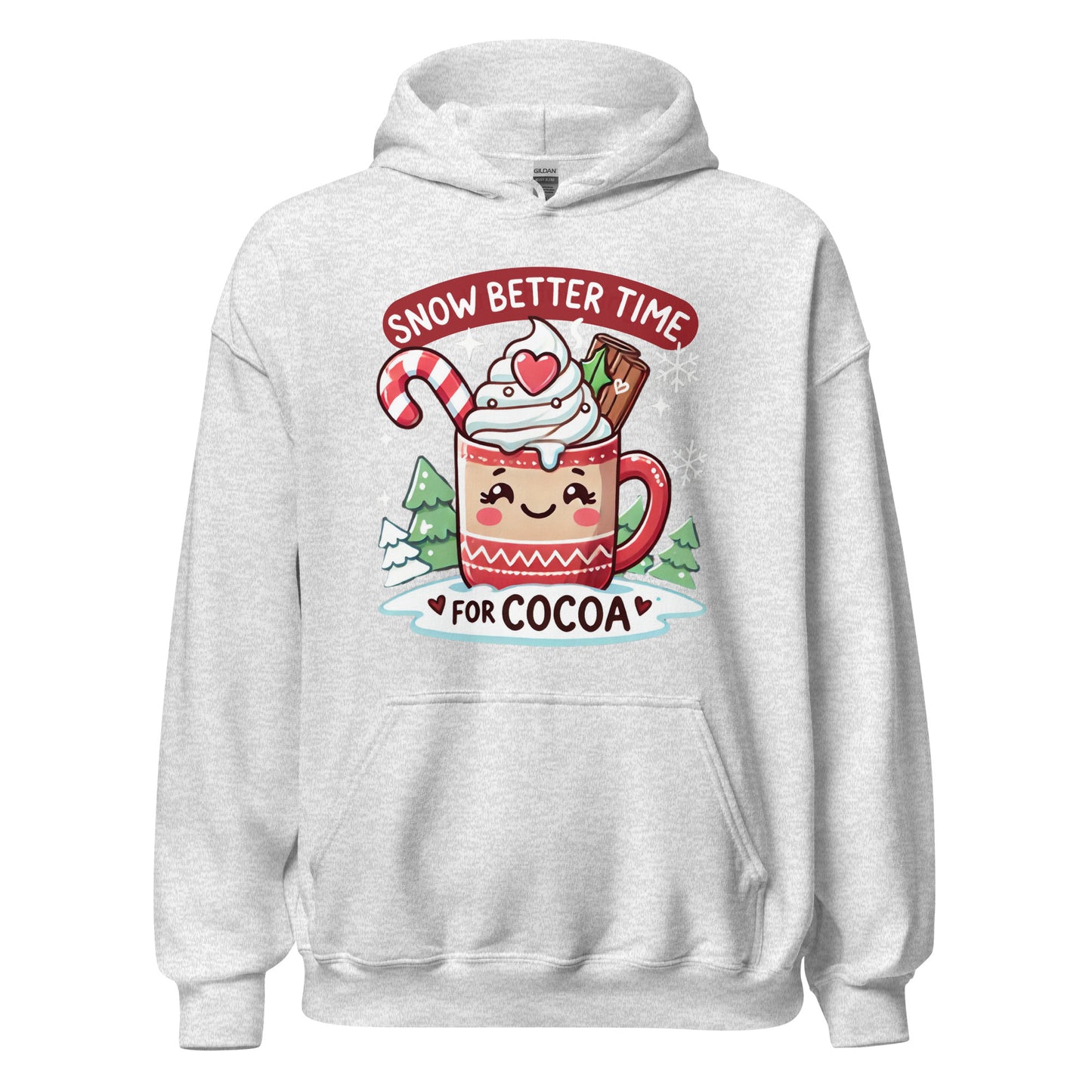 Snow Better Time For Cocoa Funny Christmas Hoodie – Festive Holiday Outfit & Seasonal Clothing - Occasion Nation Studio
