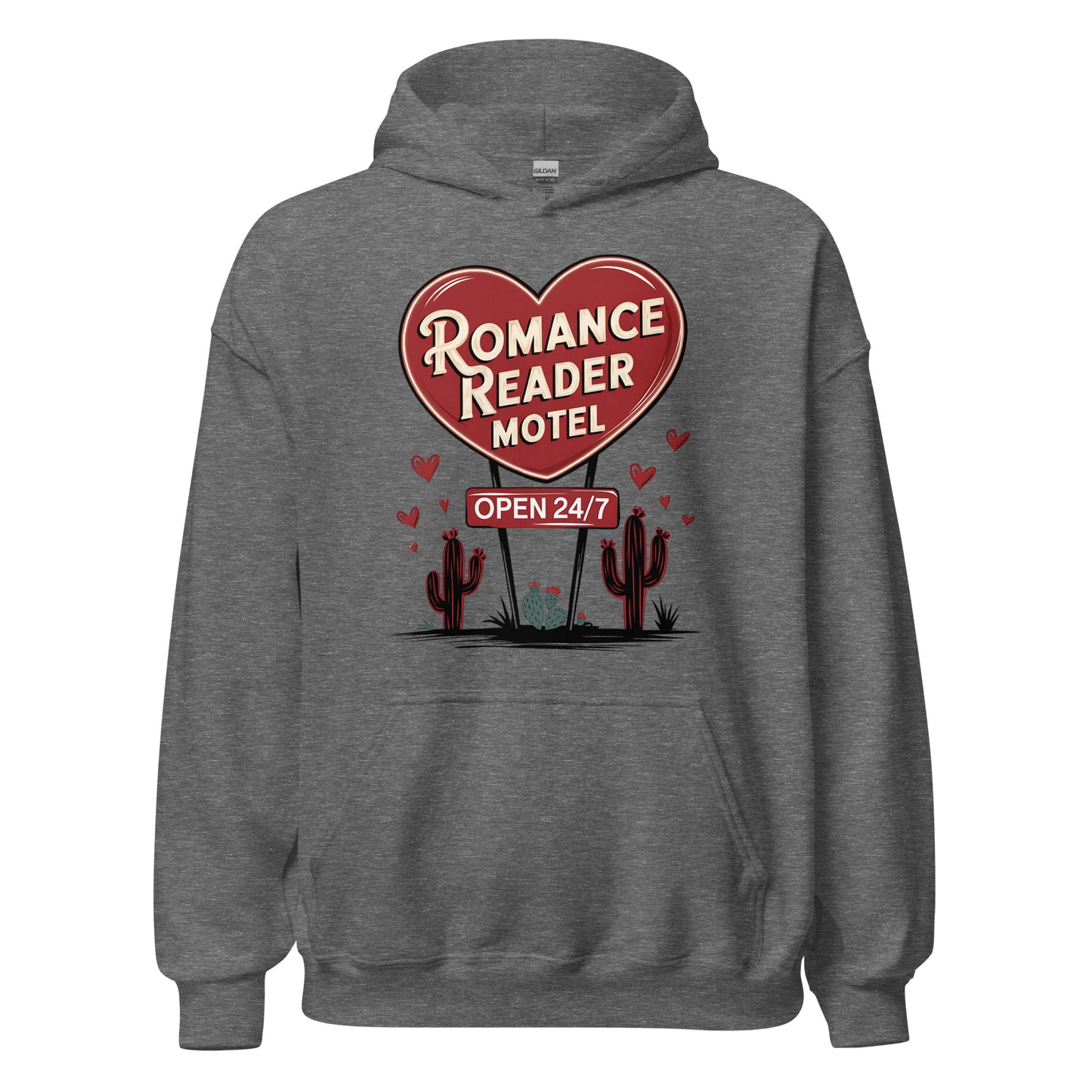 Romance Reader Motel - Valentine’s Day Hoodie - The Perfect Blend of Comfort and Style - Occasion Nation Studio
