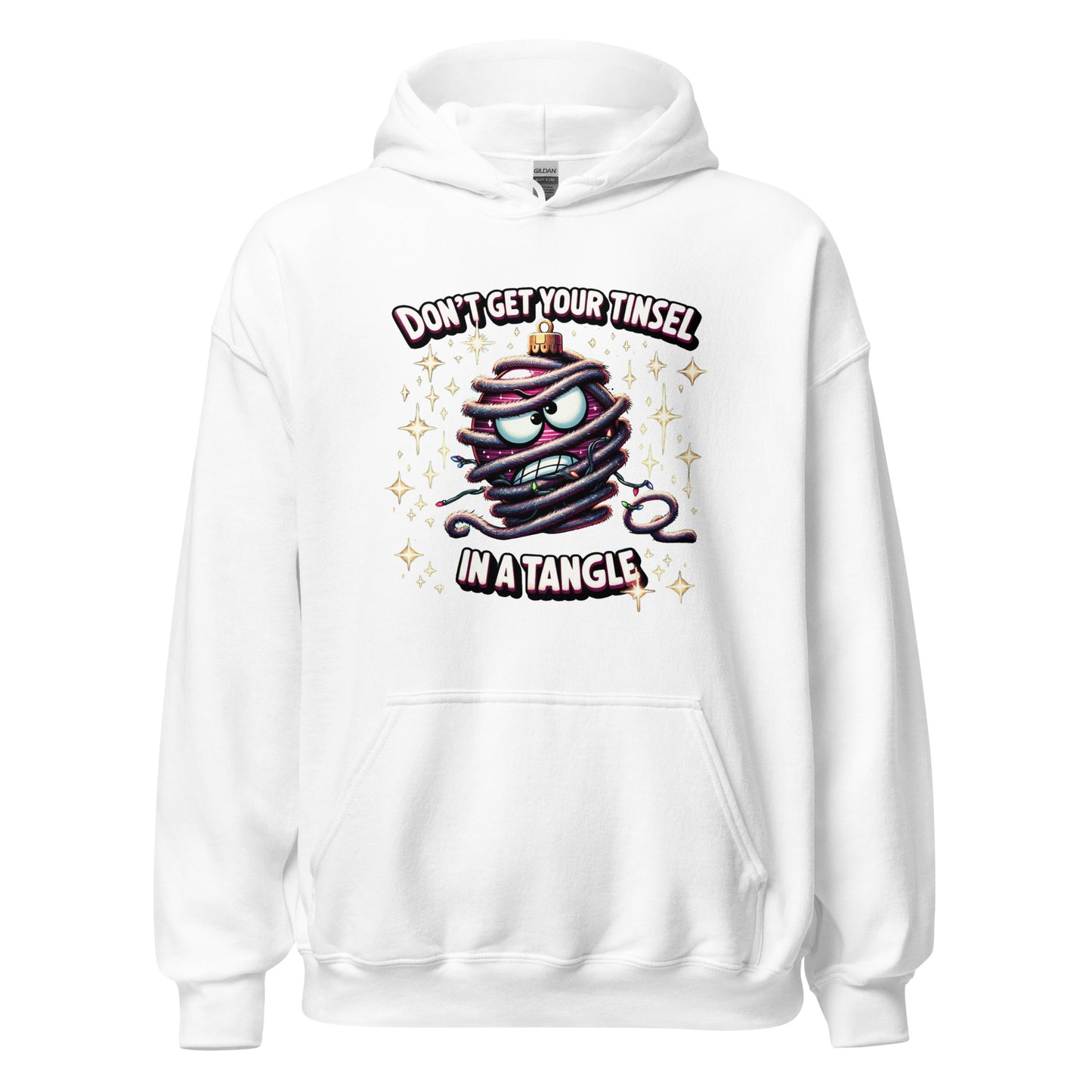 Don’t Get Your Tinsel in a Tangle Funny Christmas Hoodie – Festive Holiday Outfit & Seasonal Clothing - Occasion Nation Studio