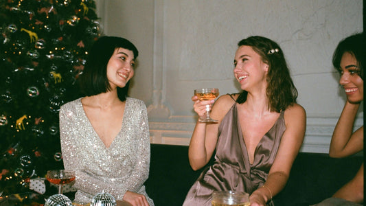 Girlfriend having fun in cute Holiday Outfits, Christmas Outfits