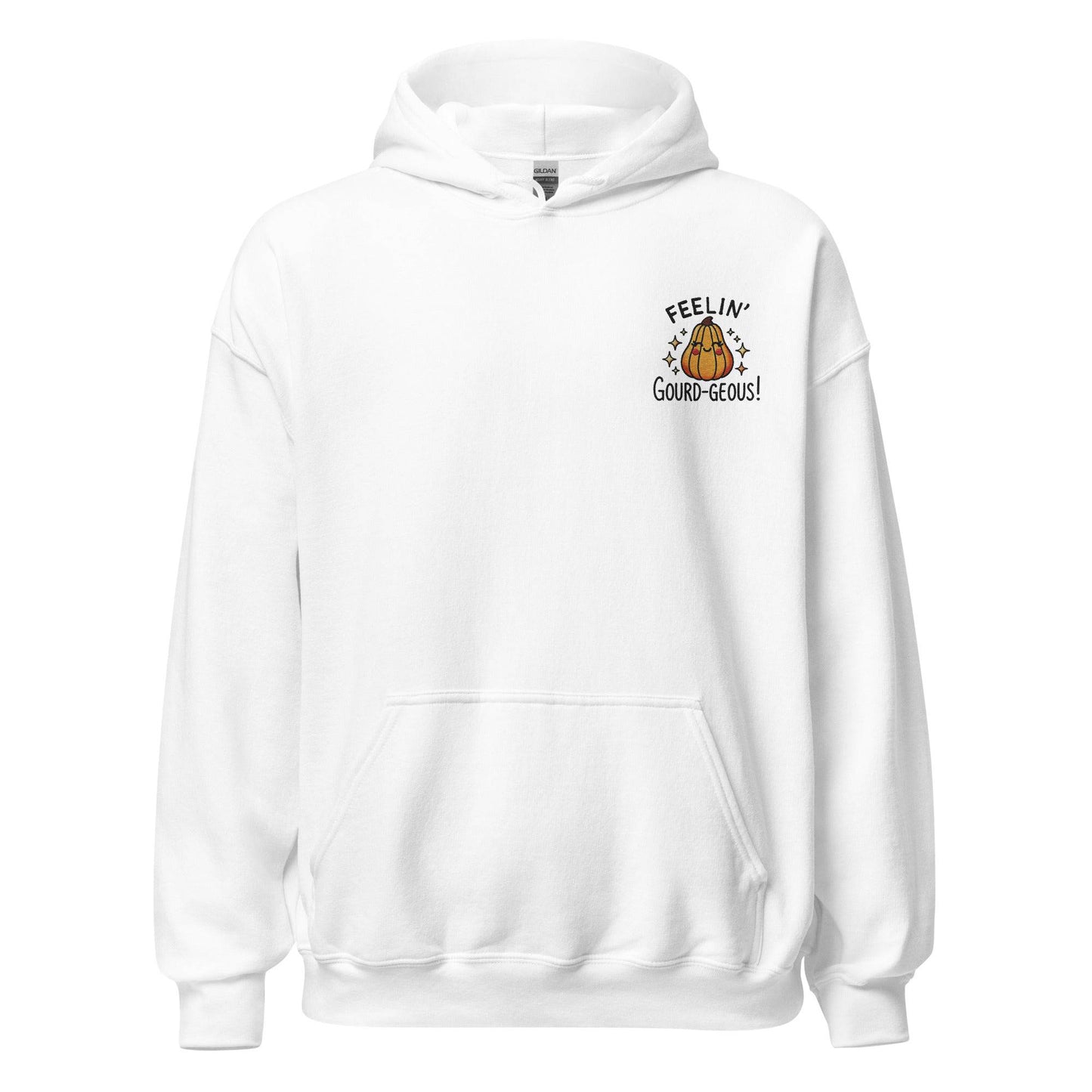 Unisex Fall Embroidered Hoodie –"Feelin' Gourd-Geous" – Fun & Cozy Fall Hoodie for Autumn Lovers - Occasion Nation Studio