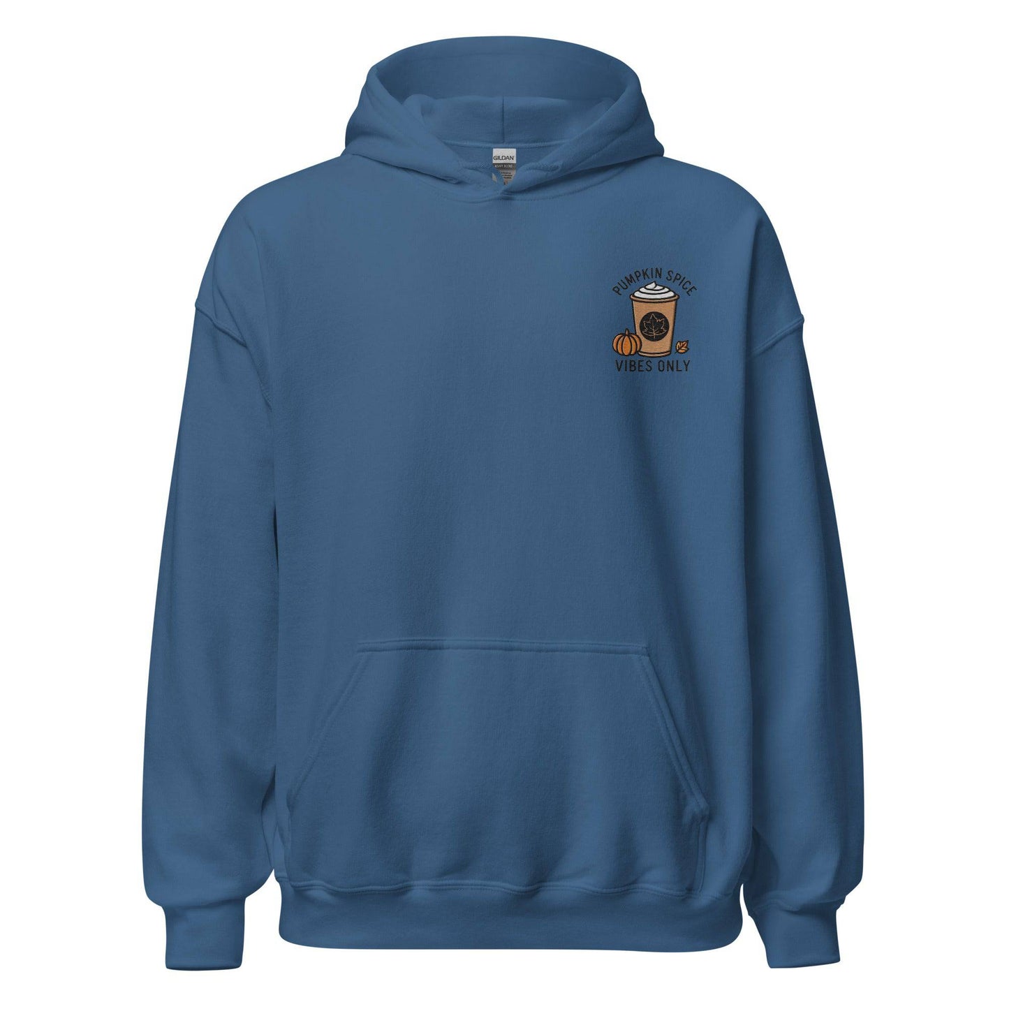 Unisex Fall Embroidered Hoodie – "Pumpkin Spice Vibes Only" – Cozy Fall Hoodie for Pumpkin Spice Lovers - Occasion Nation Studio