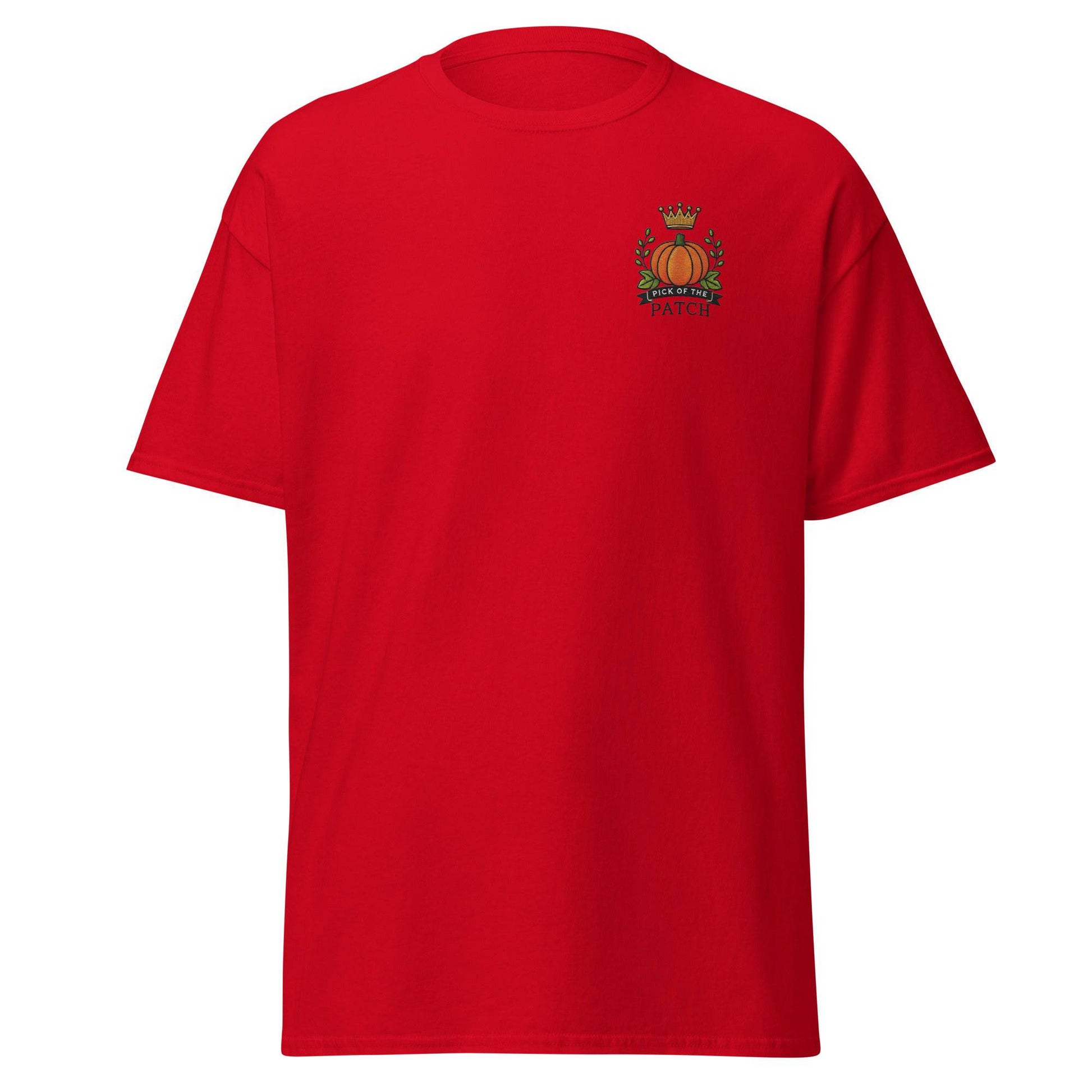 Unisex Fall Embroidered T-Shirt – "Pick of the Patch" – Fun & Festive Fall Tee for Autumn Lovers - Occasion Nation Studio