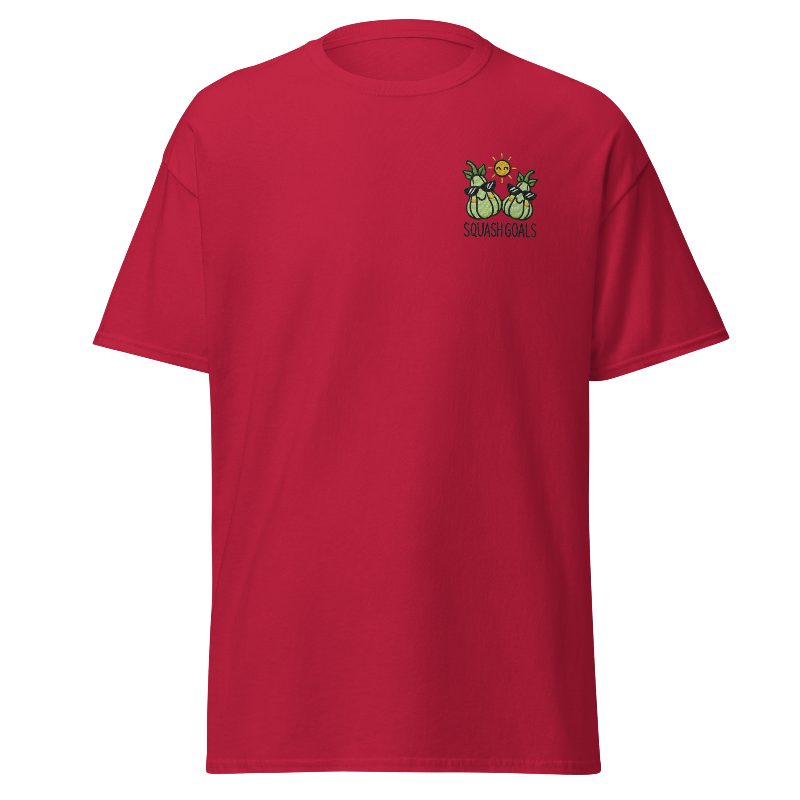 Unisex Fall Embroidered T-Shirt – "Squash Goals" - Occasion Nation Studio