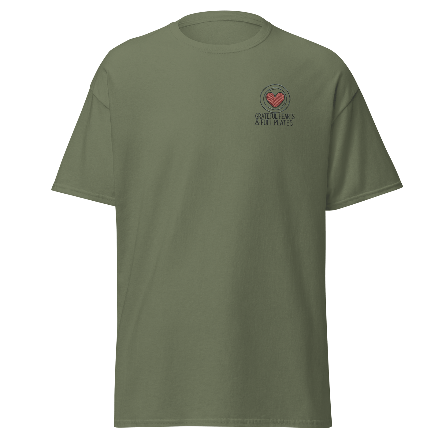 Thanksgiving T-Shirt - Grateful Hearts & Full Plates