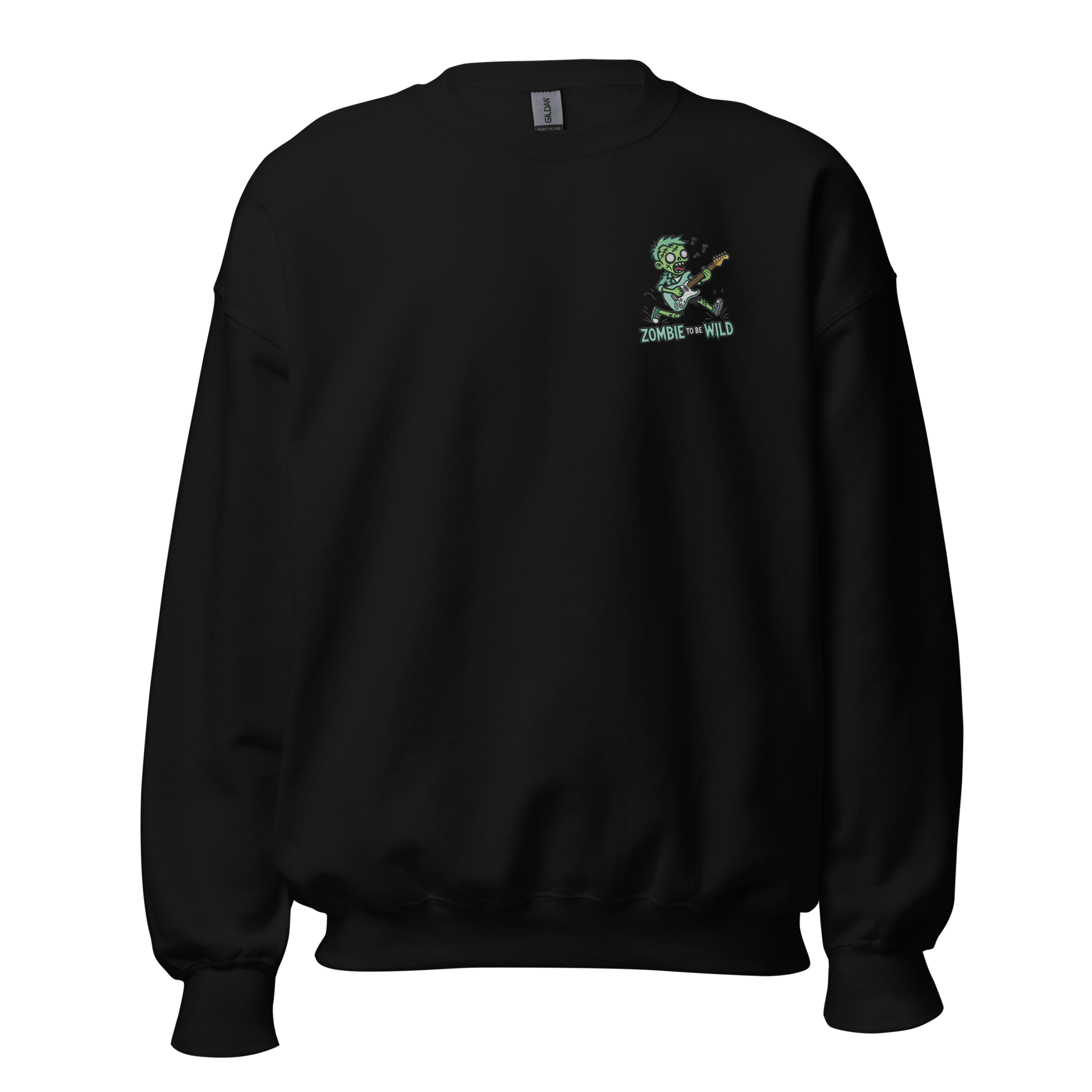 Unisex Halloween Embroidered Sweatshirt – "Zombie To Be Wild" – Fun Zombie Halloween Sweatshirt - Occasion Nation Studio