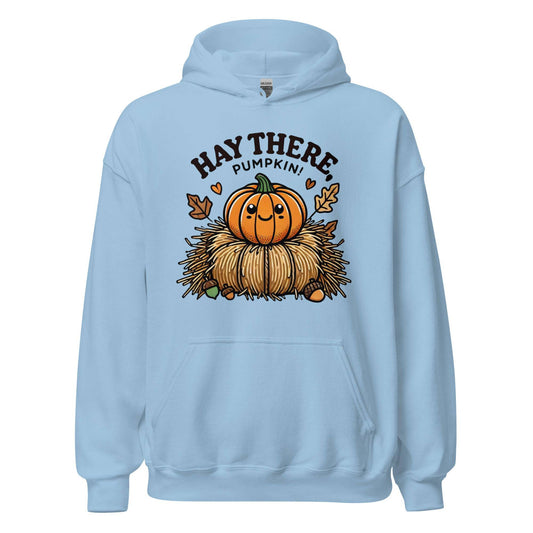 Unisex Fall Printed Hoodie – "Hay There, Pumpkin!" – Fun Fall Hoodie for Cozy Autumn Days - Occasion Nation Studio