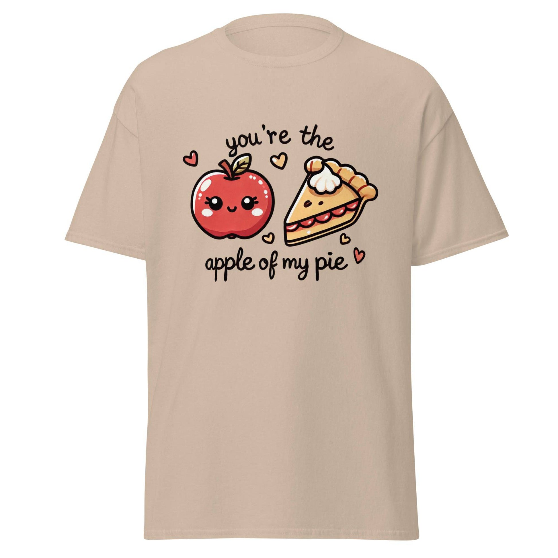 Unisex Fall Printed T-Shirt – "You're The Apple Of My Pie" – Fun Fall Graphic Tee for Apple Lovers" - Occasion Nation Studio