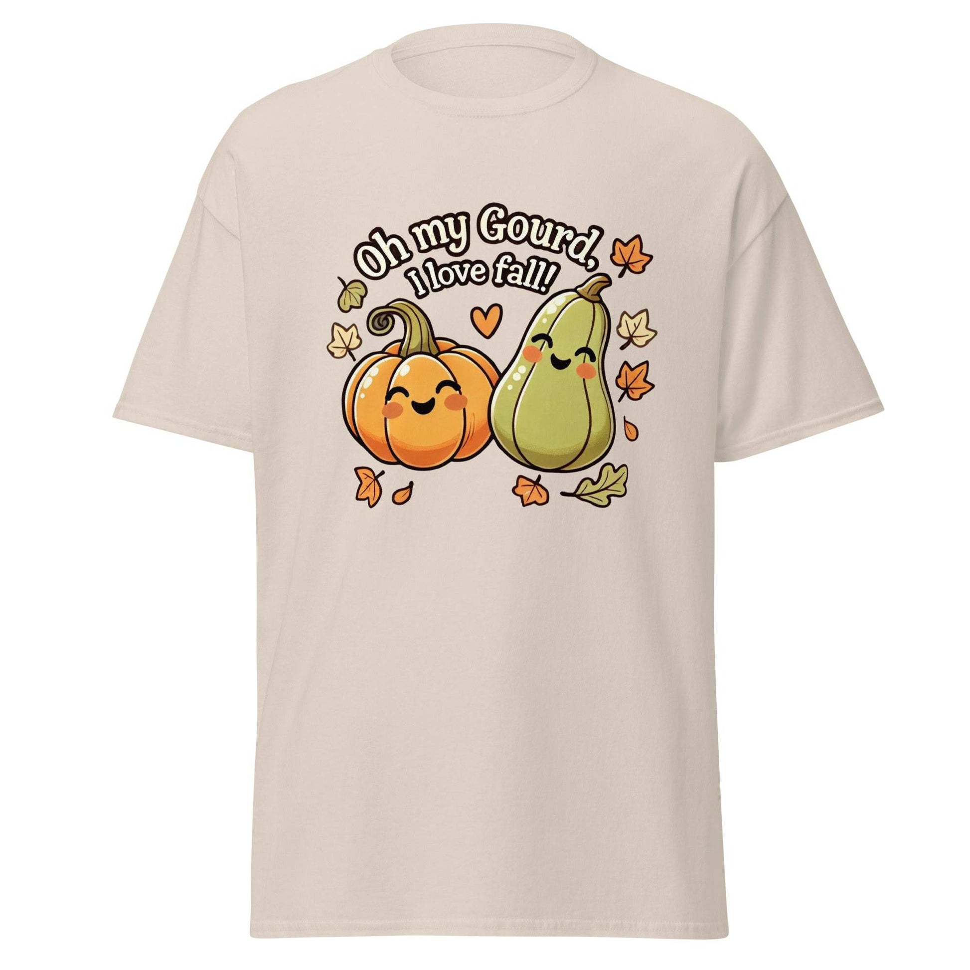 Unisex Fall Printed Tshirt – "Oh My Gourd, I Love Fall" – Fun Fall Graphic Tee for Autumn Lovers" - Occasion Nation Studio