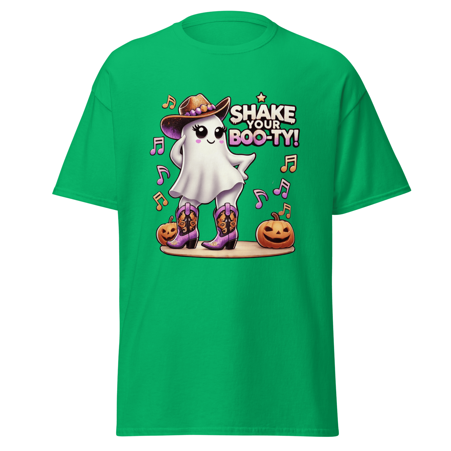 Unisex Halloween Printed T-Shirt – "Shake Your Boo-Ty!" – Fun Halloween T-Shirt - Occasion Nation Studio
