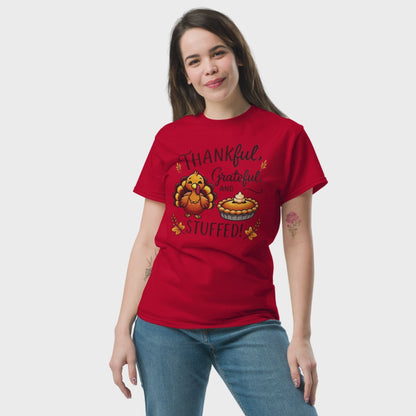 Thanksgiving T-Shirt - Thankful, Grateful and Stuffed!