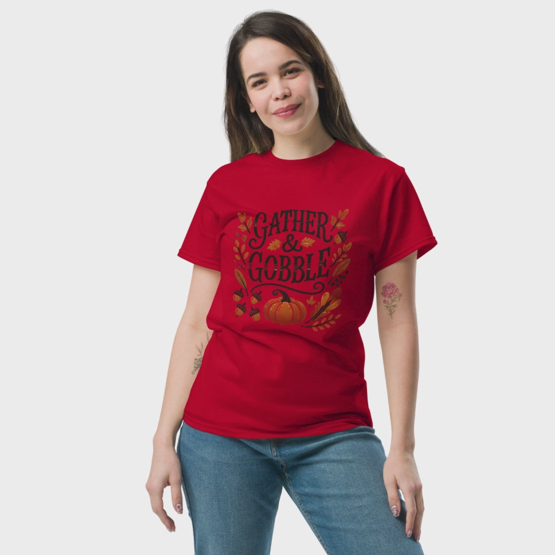 Thanksgiving T-Shirt - Gather & Gobble