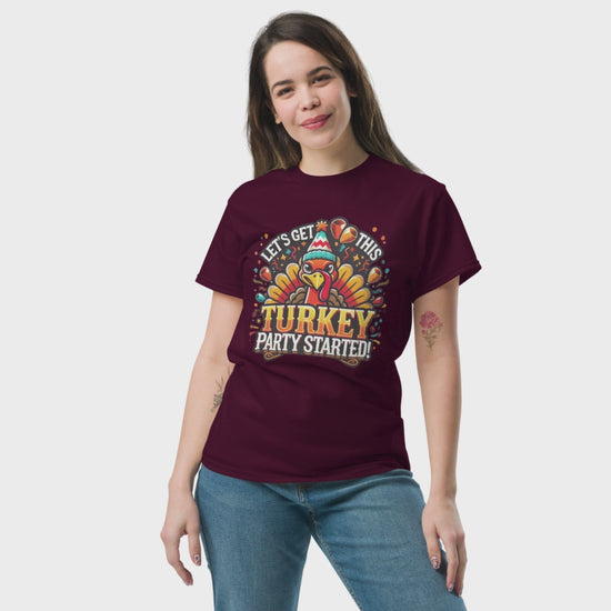 Thanksgiving T-Shirt - Let's Get This Turkey Party Started!