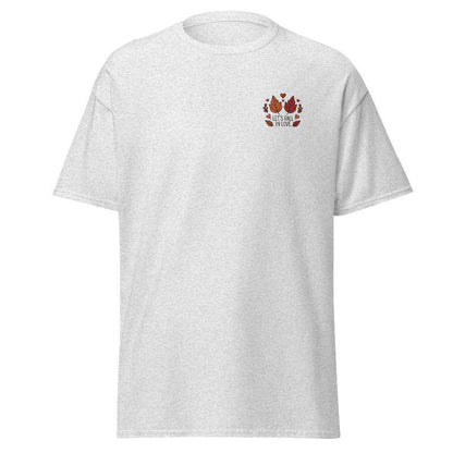 Unisex Fall Embroidered T-Shirt – "Let's Fall In Love" - Occasion Nation Studio