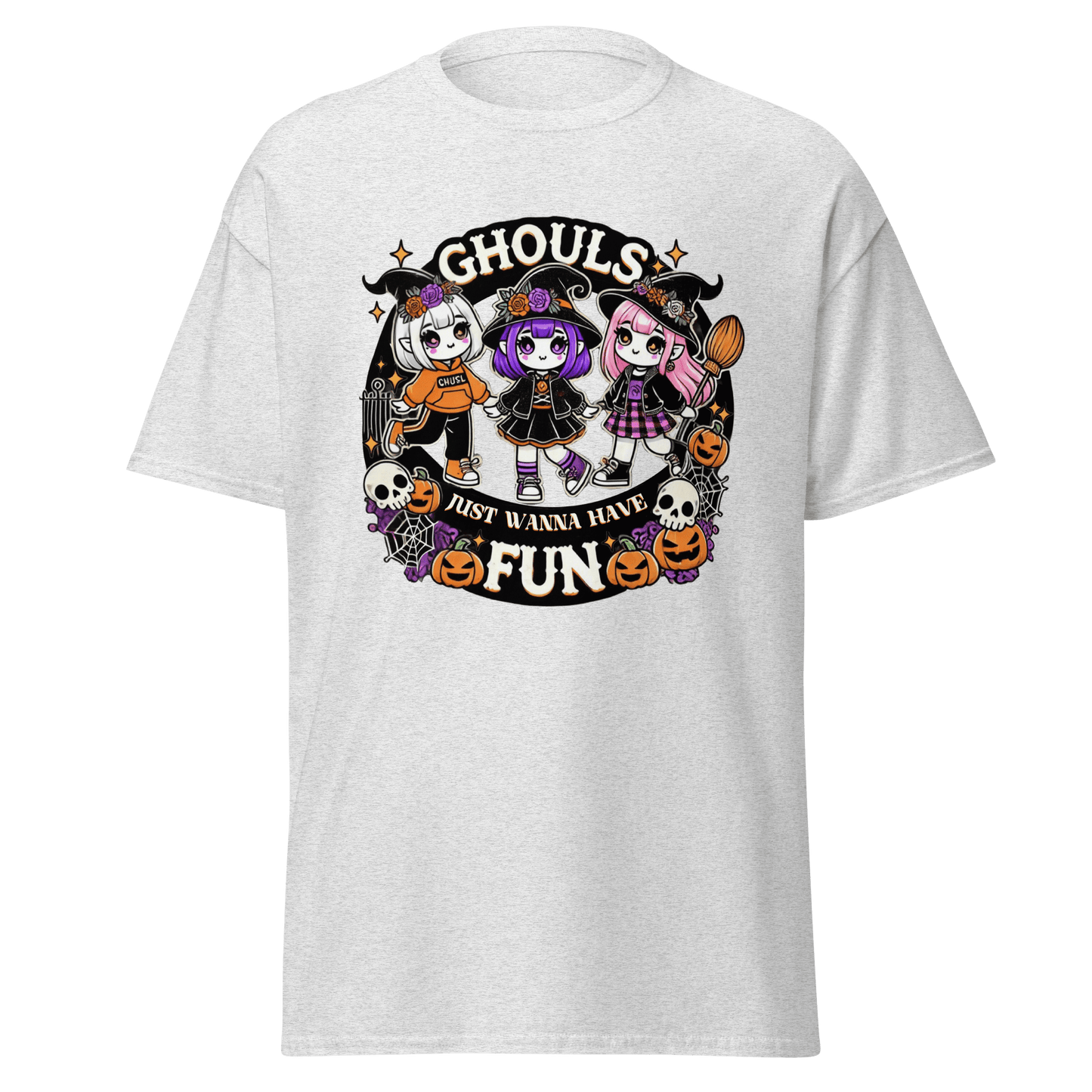 Unisex Halloween Printed T-Shirt – "Ghouls Just Wanna Have Fun" – Fun Halloween T-Shirt - Occasion Nation Studio