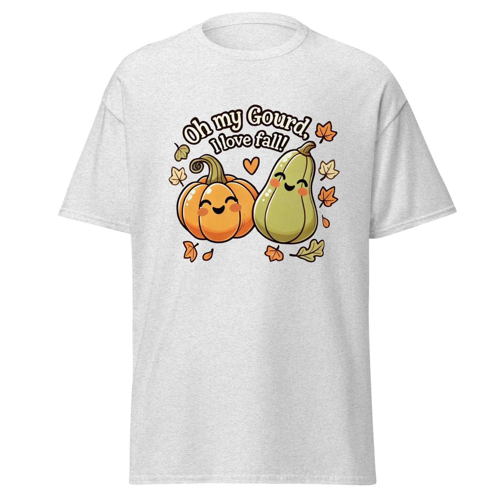 Unisex Fall Printed Tshirt – "Oh My Gourd, I Love Fall" – Fun Fall Graphic Tee for Autumn Lovers" - Occasion Nation Studio