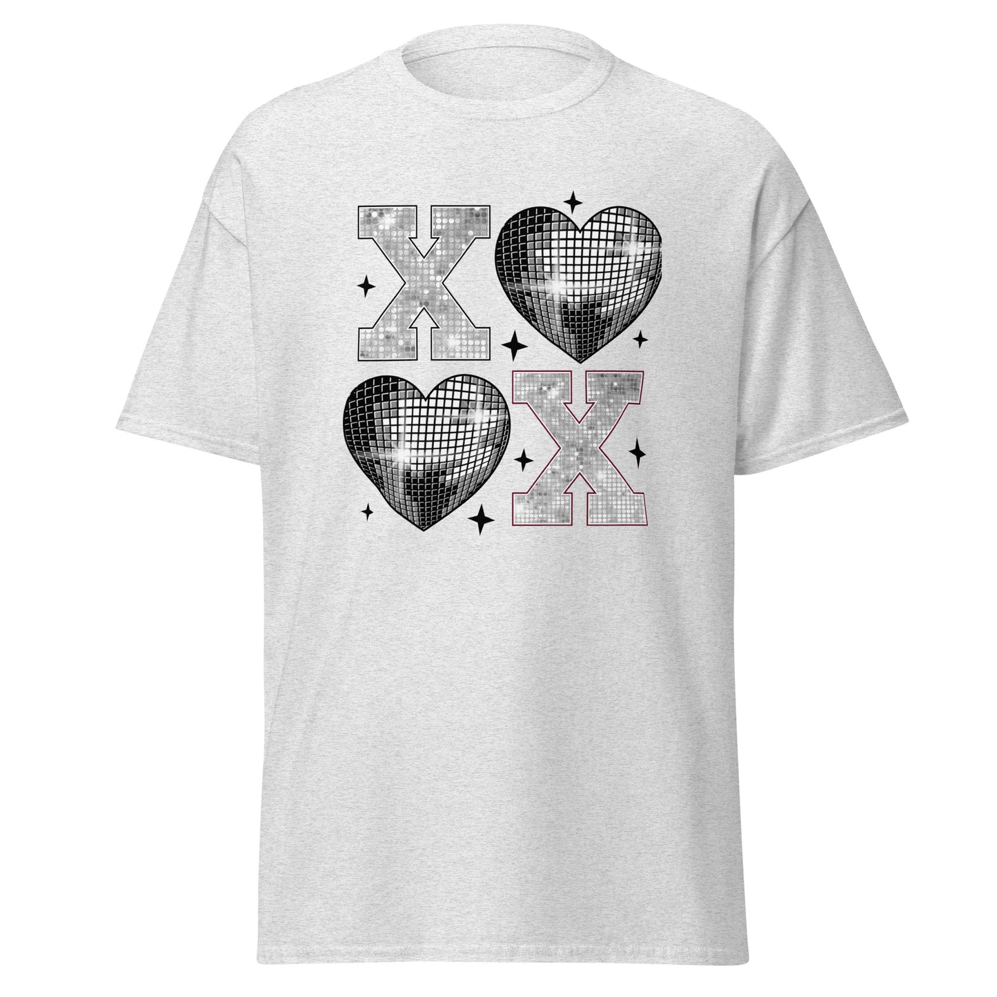 XOXO Silver - Valentine’s Day T-Shirt – Stylish & Comfortable Love-Inspired - Occasion Nation Studio