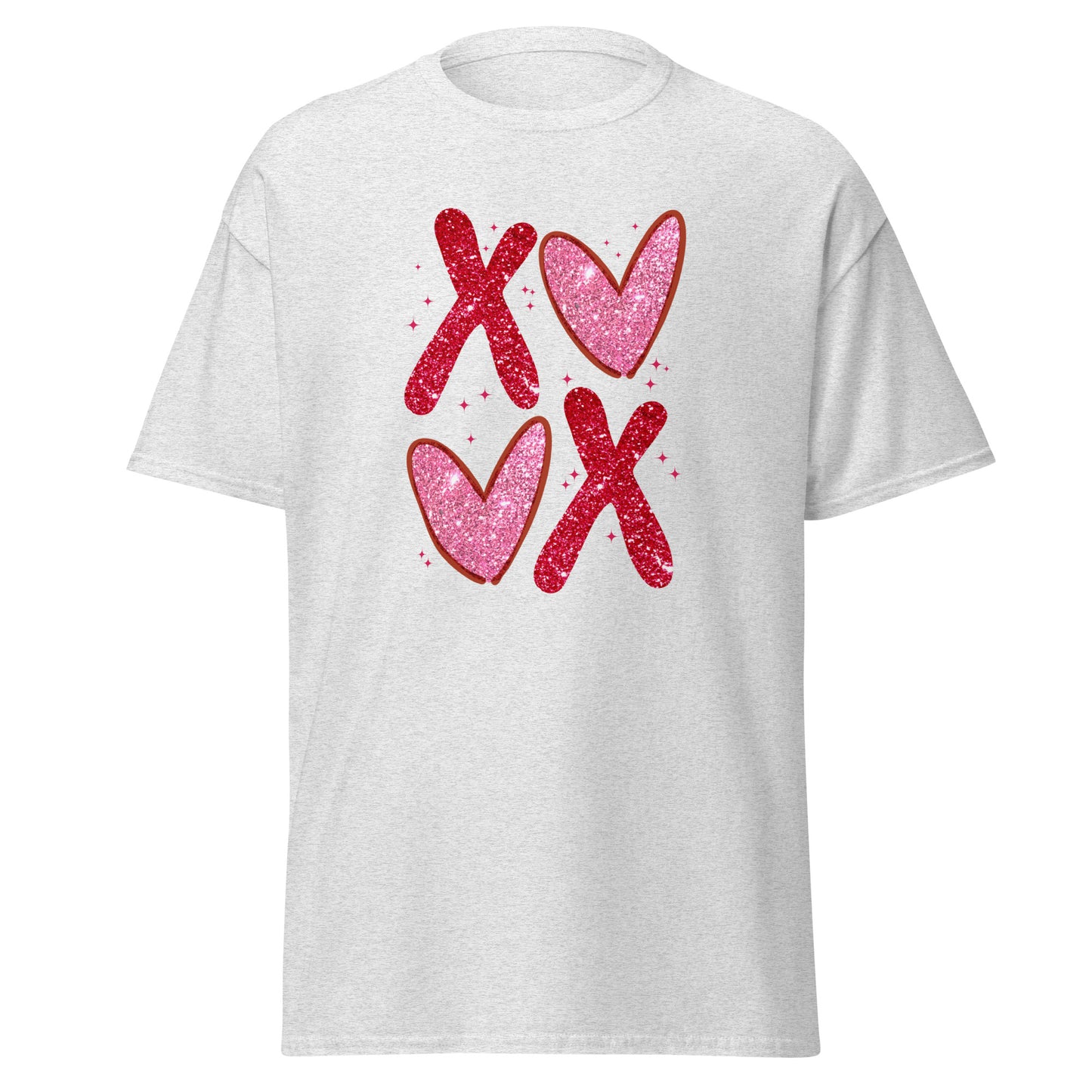 XOXO Pink Glitter - Valentine’s Day T-Shirt – Lightweight and Festive - Occasion Nation Studio