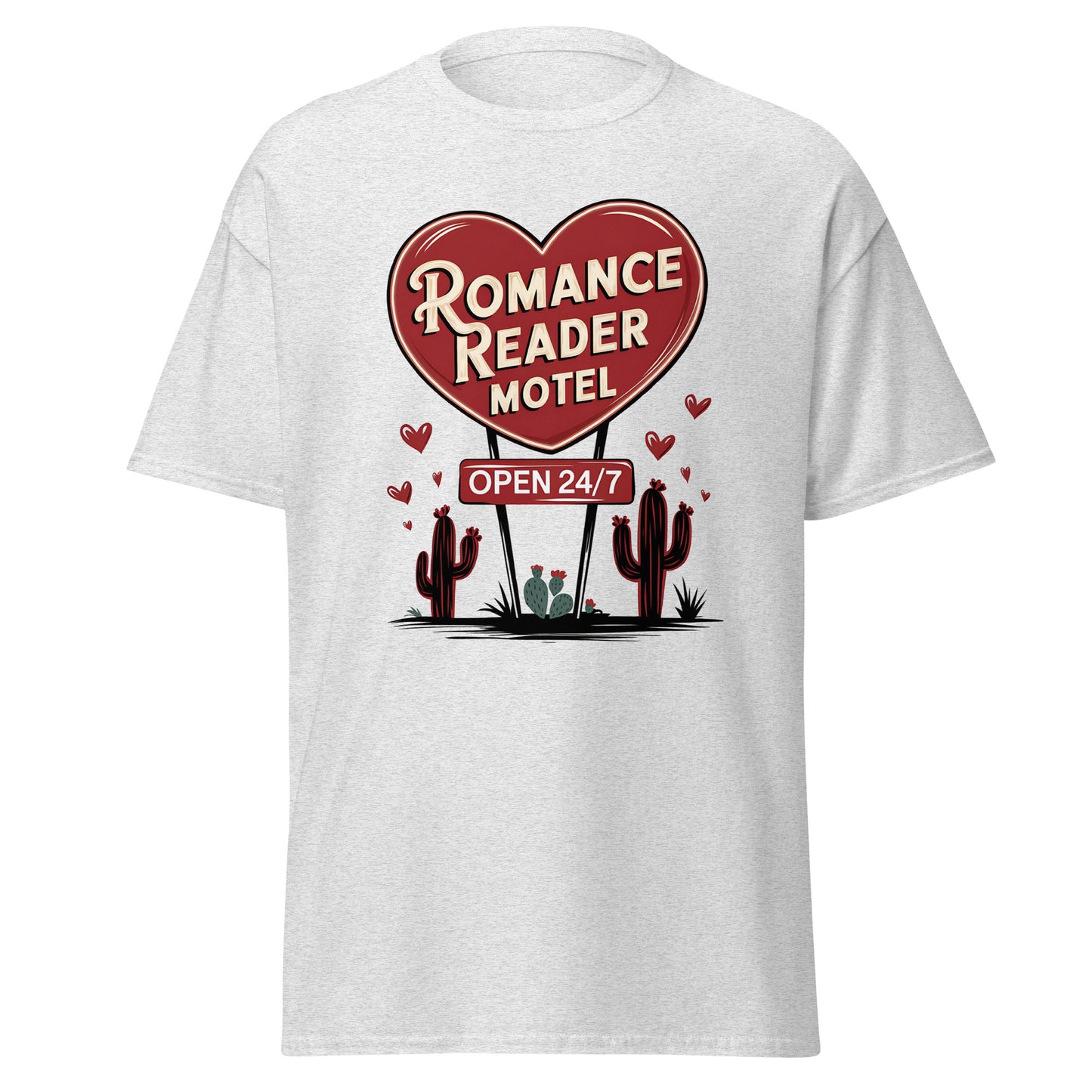 Romance Reader Motel - Valentine’s Day T-Shirt - Lightweight and Comfortable - Occasion Nation Studio