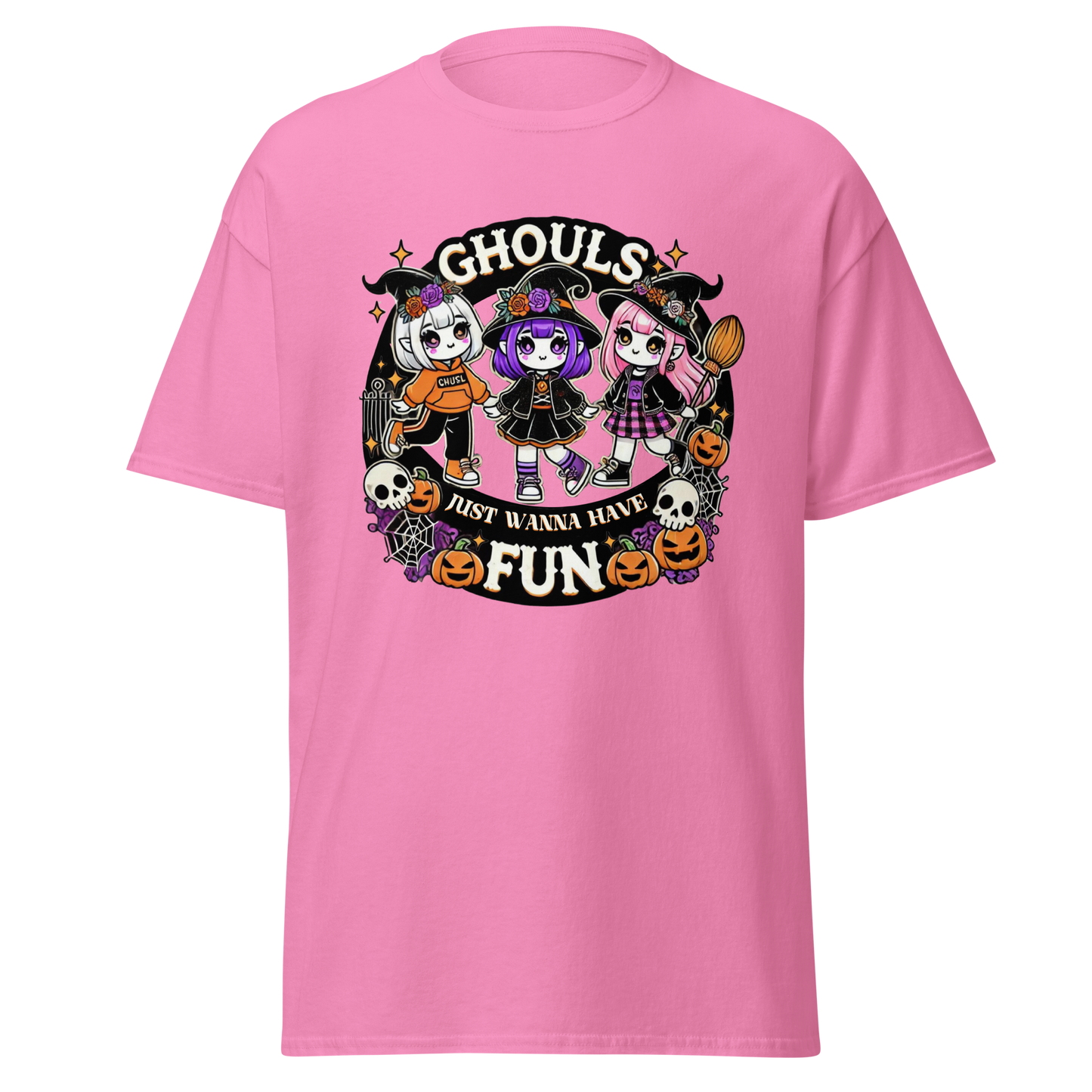 Unisex Halloween Printed T-Shirt – "Ghouls Just Wanna Have Fun" – Fun Halloween T-Shirt - Occasion Nation Studio