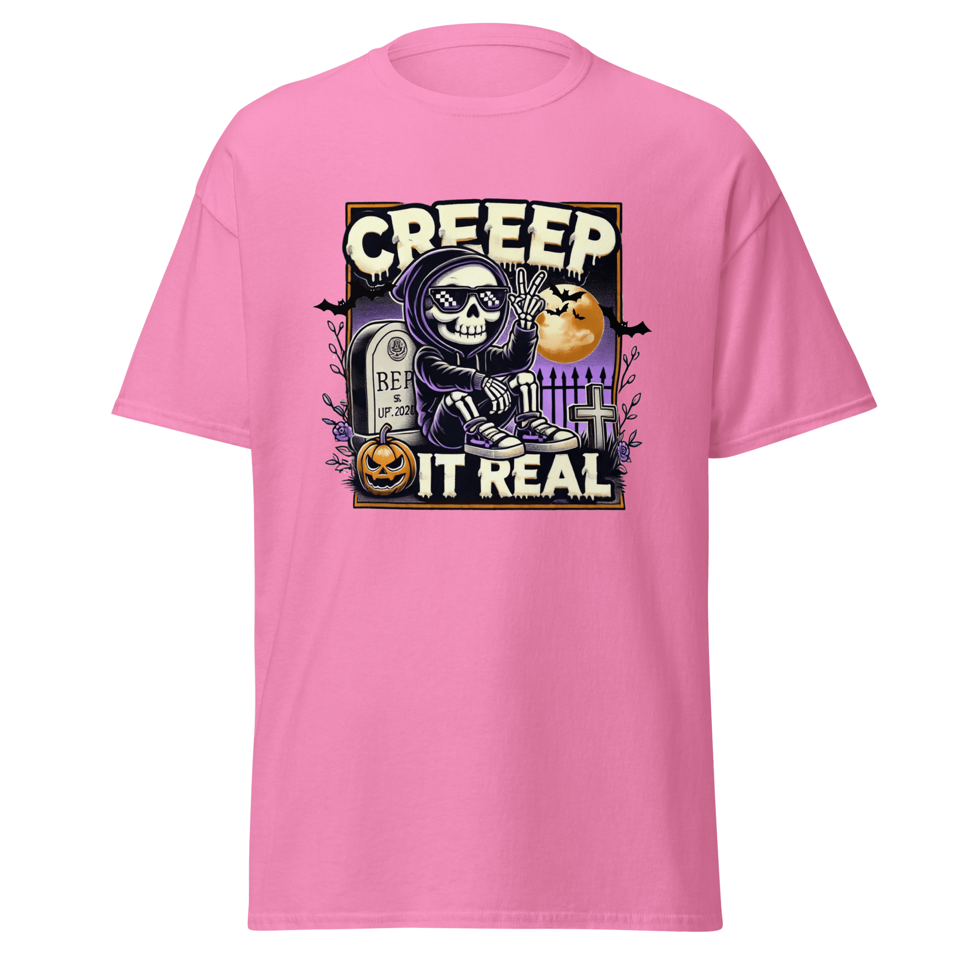 Unisex Halloween Printed T-Shirt – "Creep It Real!" – Fun Halloween T-Shirt - Occasion Nation Studio