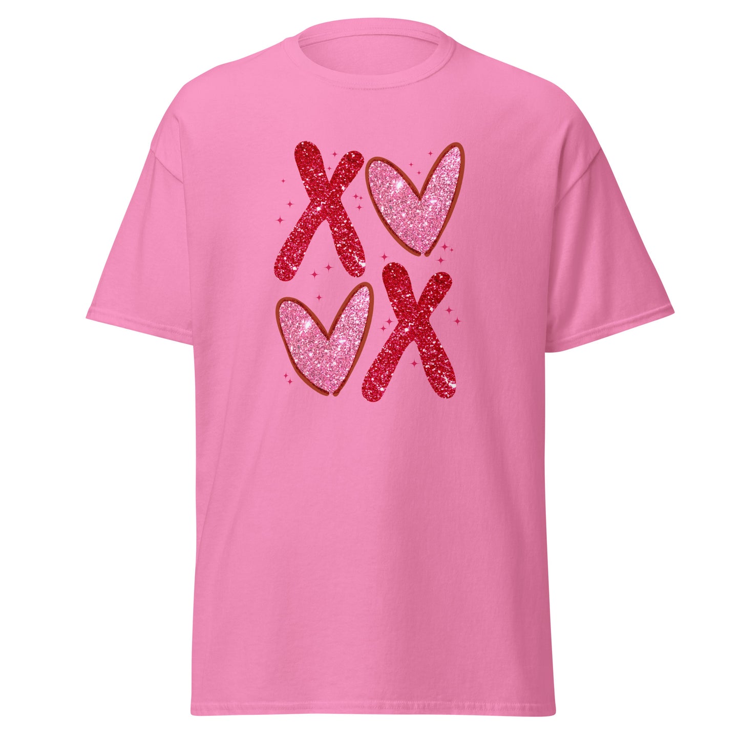 XOXO Pink Glitter - Valentine’s Day T-Shirt – Lightweight and Festive - Occasion Nation Studio