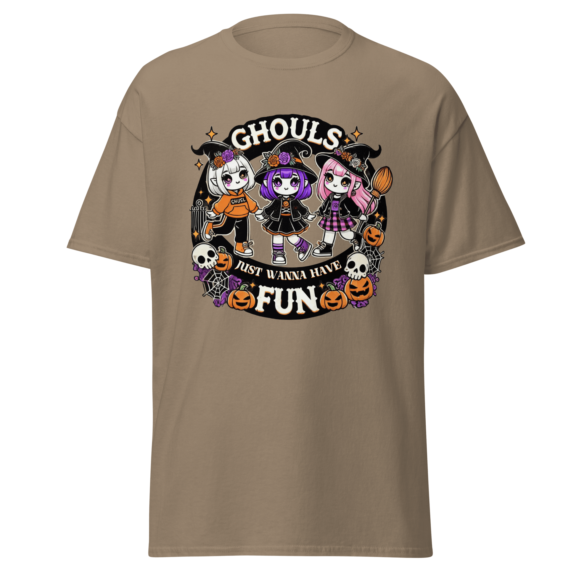 Unisex Halloween Printed T-Shirt – "Ghouls Just Wanna Have Fun" – Fun Halloween T-Shirt - Occasion Nation Studio