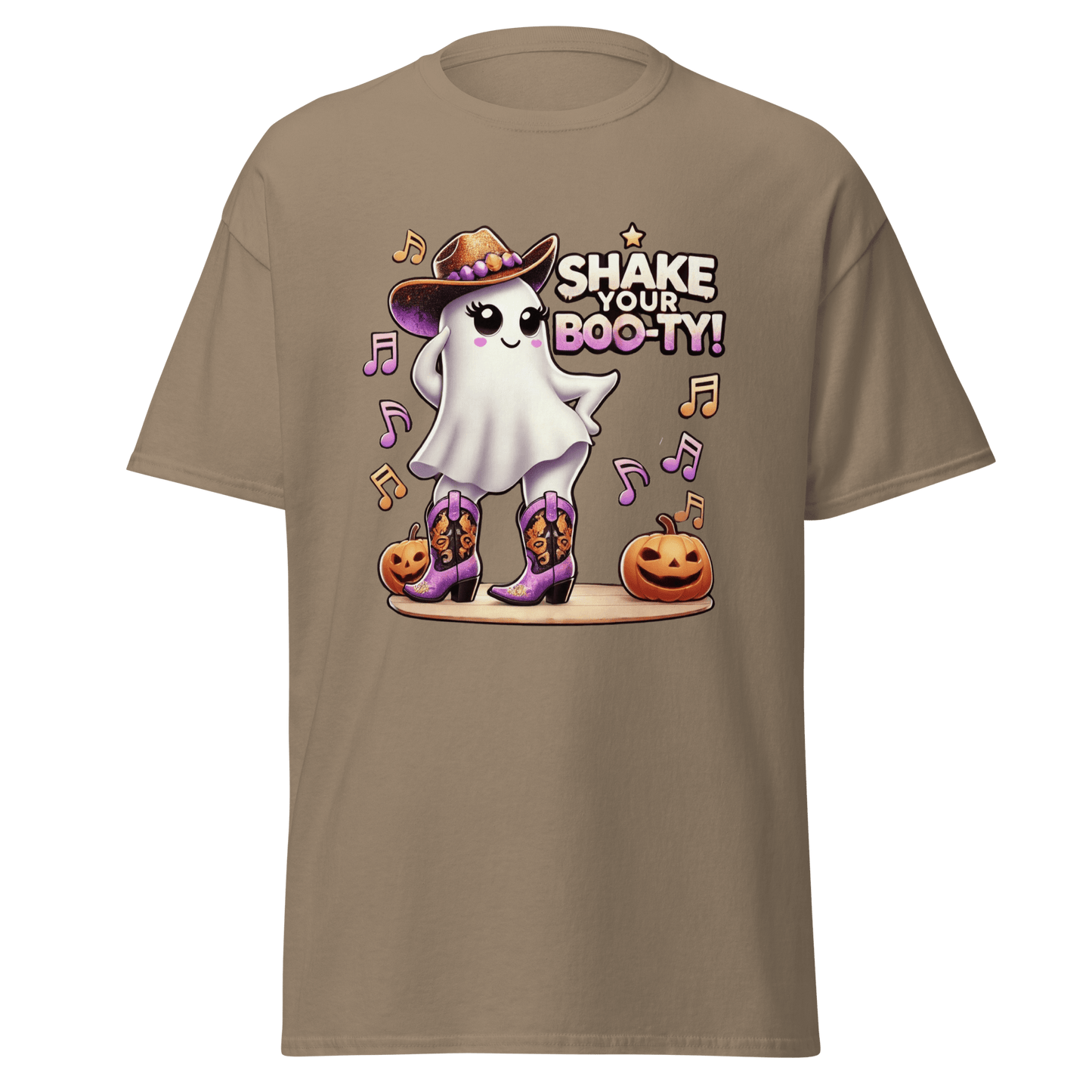 Unisex Halloween Printed T-Shirt – "Shake Your Boo-Ty!" – Fun Halloween T-Shirt - Occasion Nation Studio