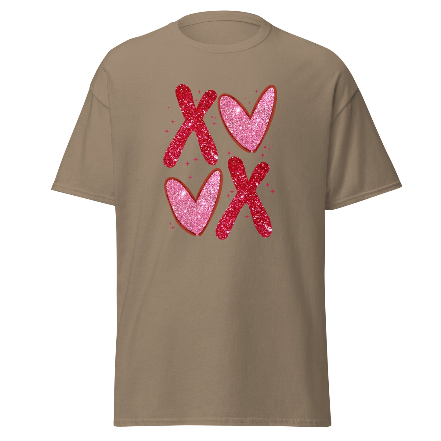 XOXO Pink Glitter - Valentine’s Day T-Shirt – Lightweight and Festive - Occasion Nation Studio