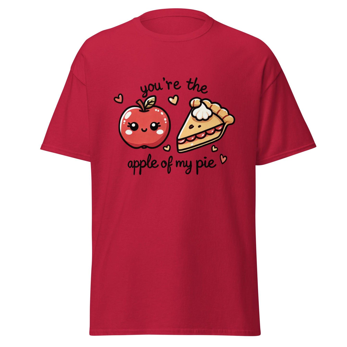 Unisex Fall Printed T-Shirt – "You're The Apple Of My Pie" – Fun Fall Graphic Tee for Apple Lovers" - Occasion Nation Studio