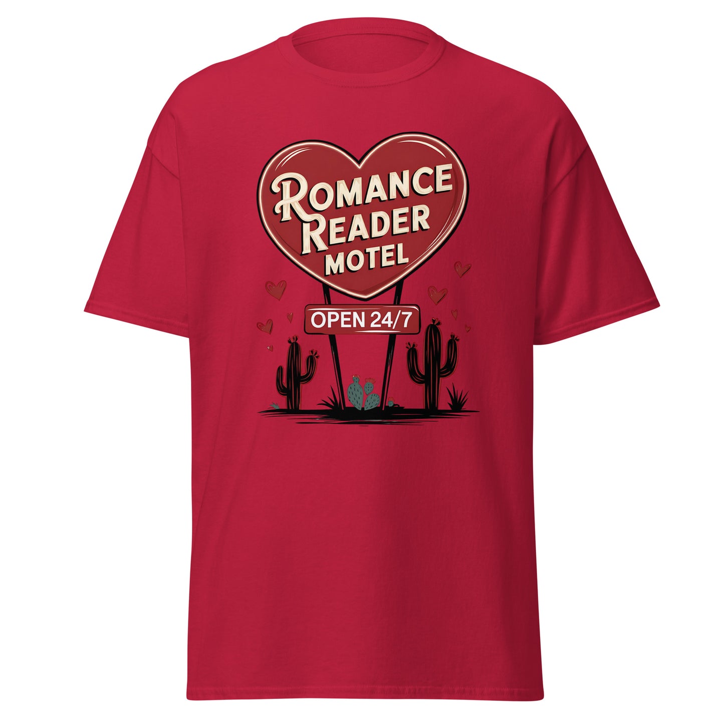 Romance Reader Motel - Valentine’s Day T-Shirt - Lightweight and Comfortable - Occasion Nation Studio