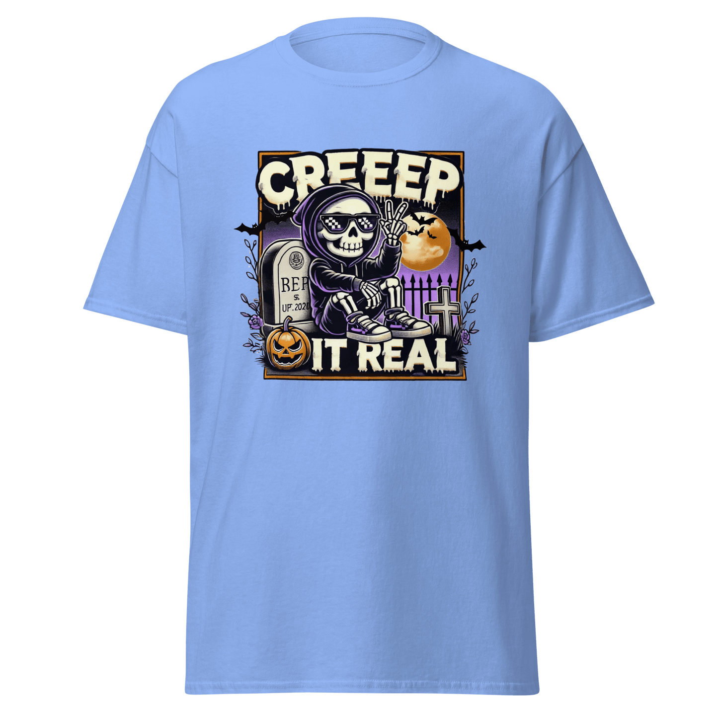 Unisex Halloween Printed T-Shirt – "Creep It Real!" – Fun Halloween T-Shirt - Occasion Nation Studio