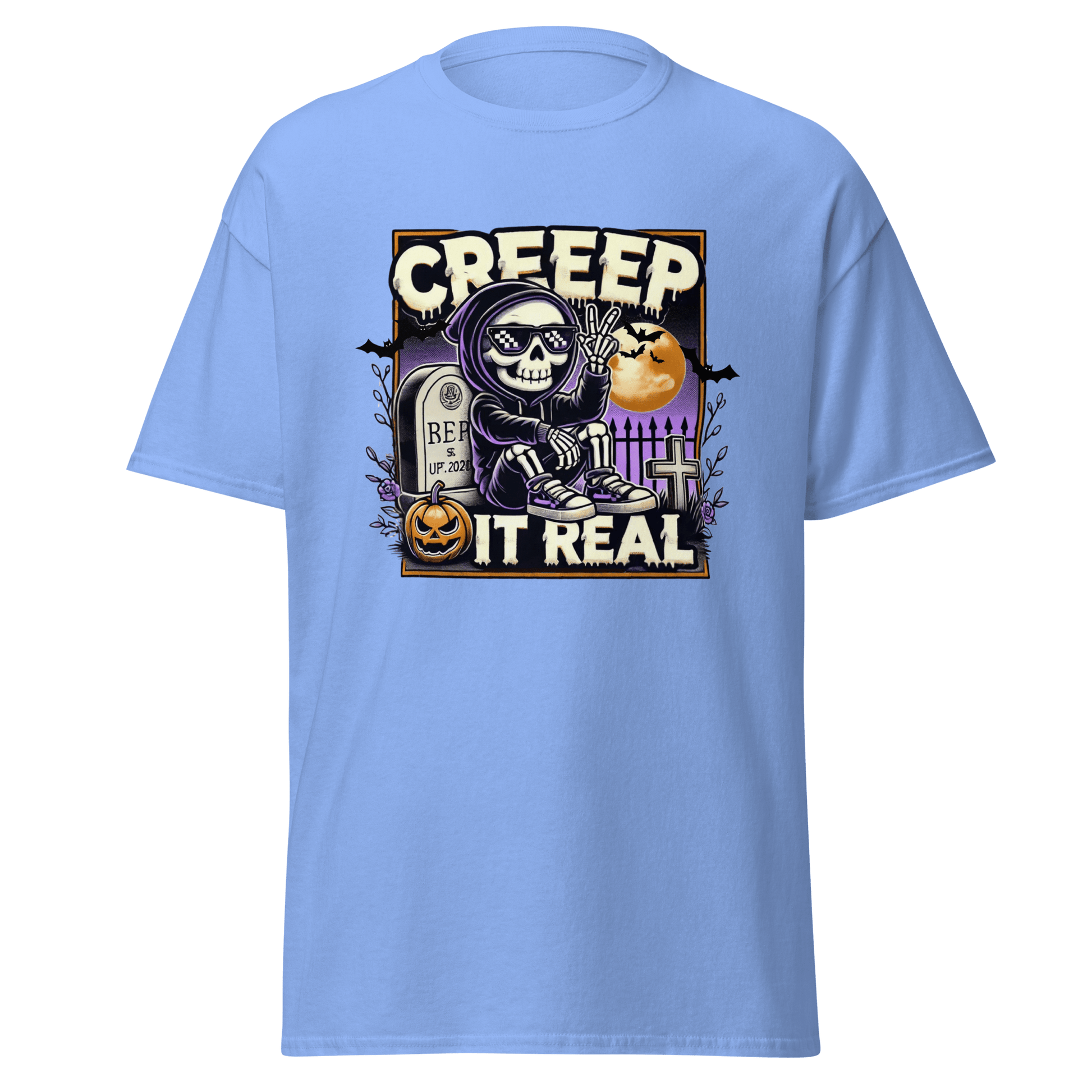 Unisex Halloween Printed T-Shirt – "Creep It Real!" – Fun Halloween T-Shirt - Occasion Nation Studio