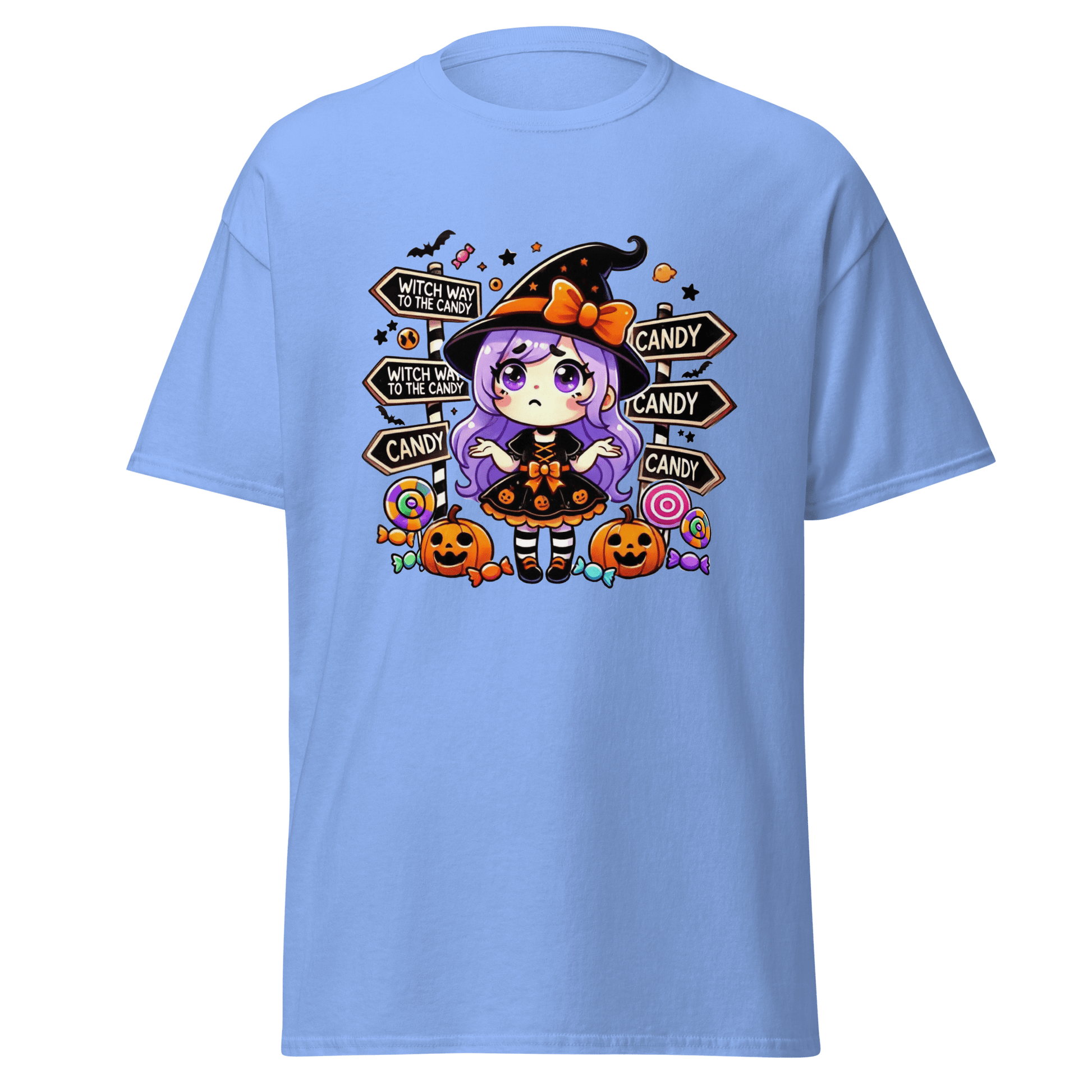 Unisex Halloween Printed T-Shirt – "Witch Way To The Party?" – Fun Halloween T-Shirt - Occasion Nation Studio