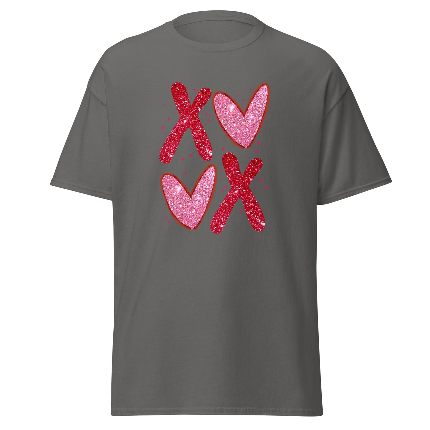 XOXO Pink Glitter - Valentine’s Day T-Shirt – Lightweight and Festive - Occasion Nation Studio