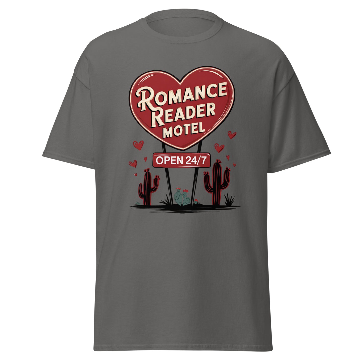 Romance Reader Motel - Valentine’s Day T-Shirt - Lightweight and Comfortable - Occasion Nation Studio