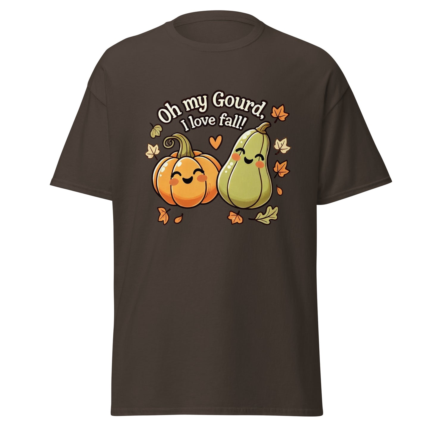 Unisex Fall Printed Tshirt – "Oh My Gourd, I Love Fall" – Fun Fall Graphic Tee for Autumn Lovers" - Occasion Nation Studio