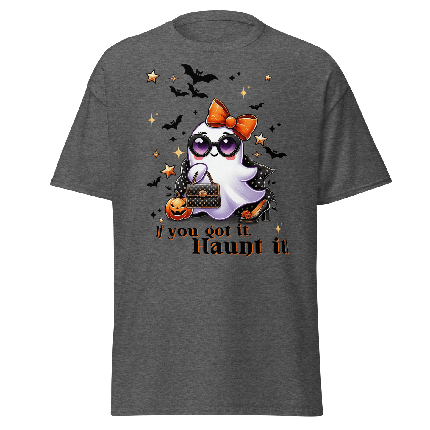 Unisex Halloween Printed T-Shirt – "If You Got It, Haunt It!" – Fun Halloween T-Shirt - Occasion Nation Studio