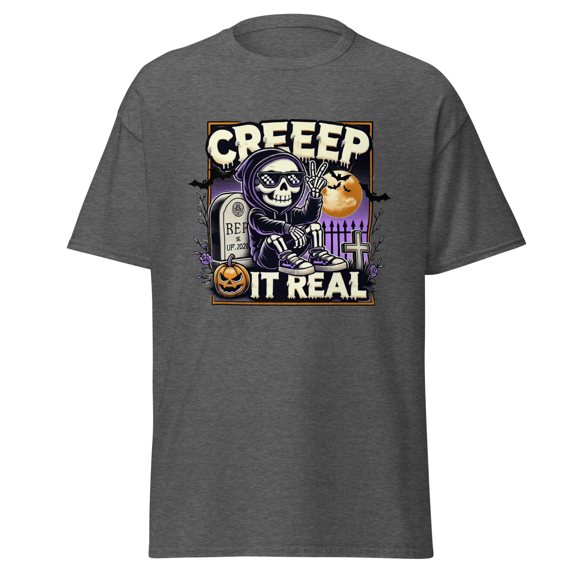 Unisex Halloween Printed T-Shirt – "Creep It Real!" – Fun Halloween T-Shirt - Occasion Nation Studio