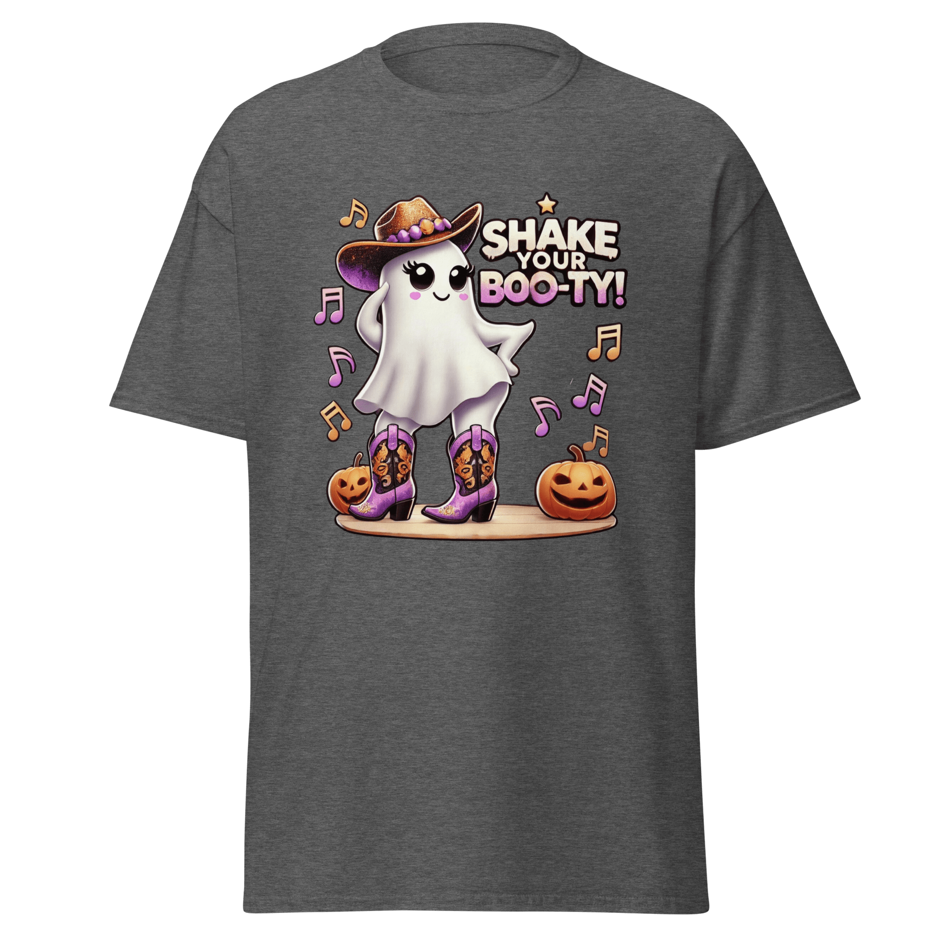 Unisex Halloween Printed T-Shirt – "Shake Your Boo-Ty!" – Fun Halloween T-Shirt - Occasion Nation Studio