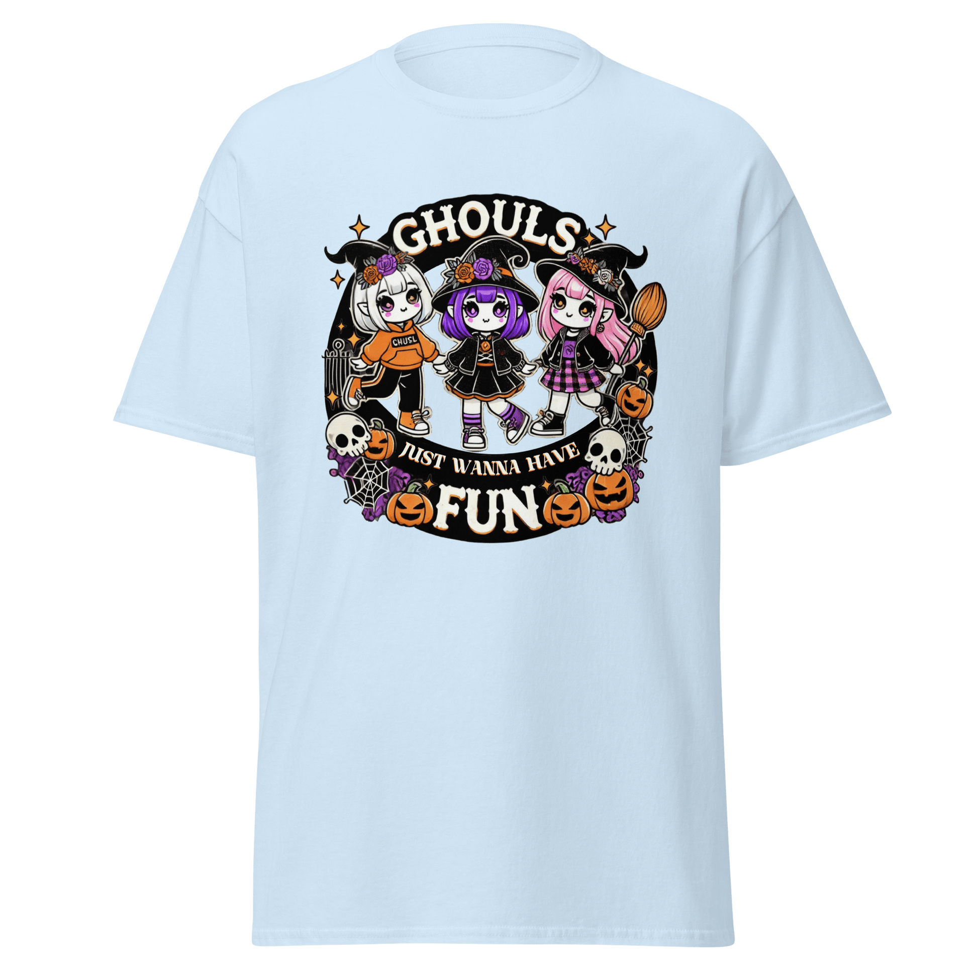 Unisex Halloween Printed T-Shirt – "Ghouls Just Wanna Have Fun" – Fun Halloween T-Shirt - Occasion Nation Studio