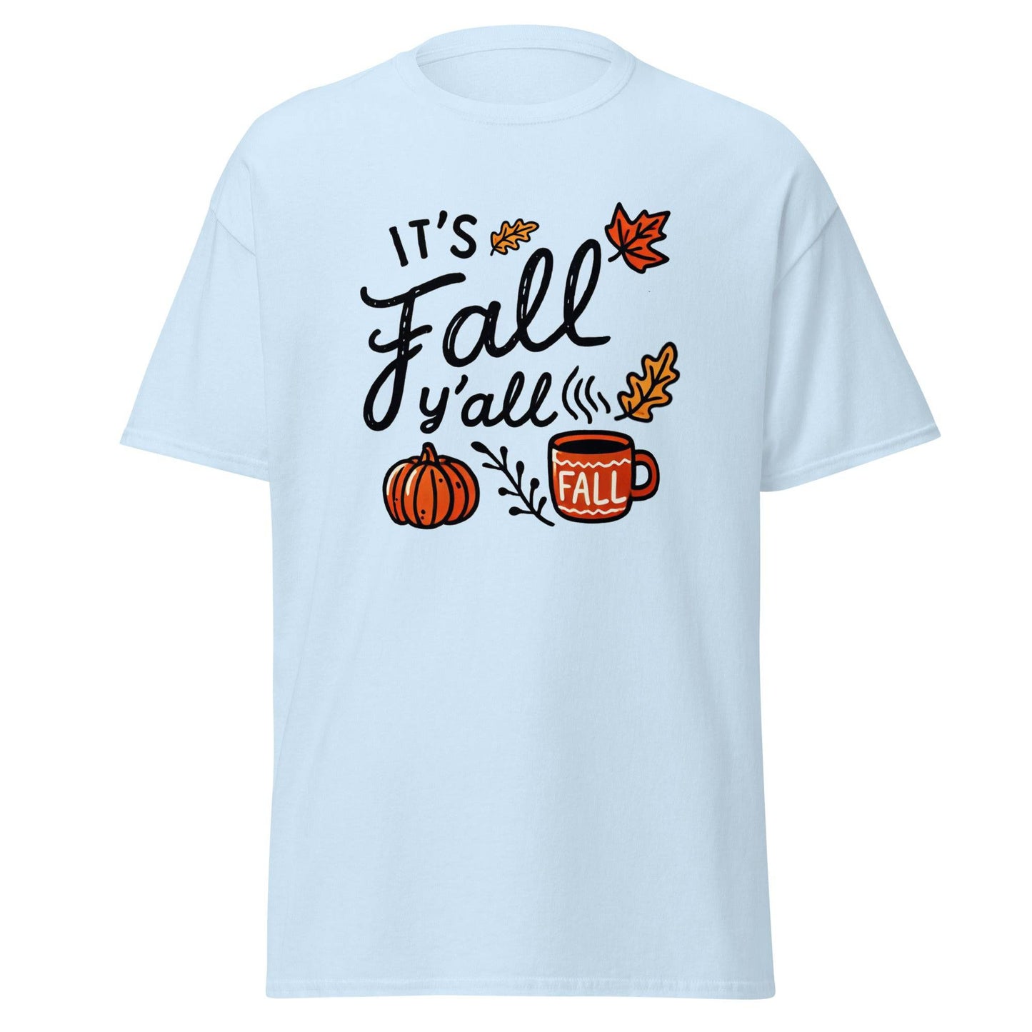 Unisex Fall Printed T-Shirt – "It’s Fall Y’all" – Cozy Autumn T-Shirt for Fall Lovers - Occasion Nation Studio