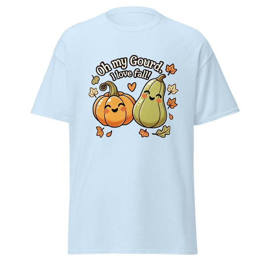 Unisex Fall Printed Tshirt – "Oh My Gourd, I Love Fall" – Fun Fall Graphic Tee for Autumn Lovers" - Occasion Nation Studio